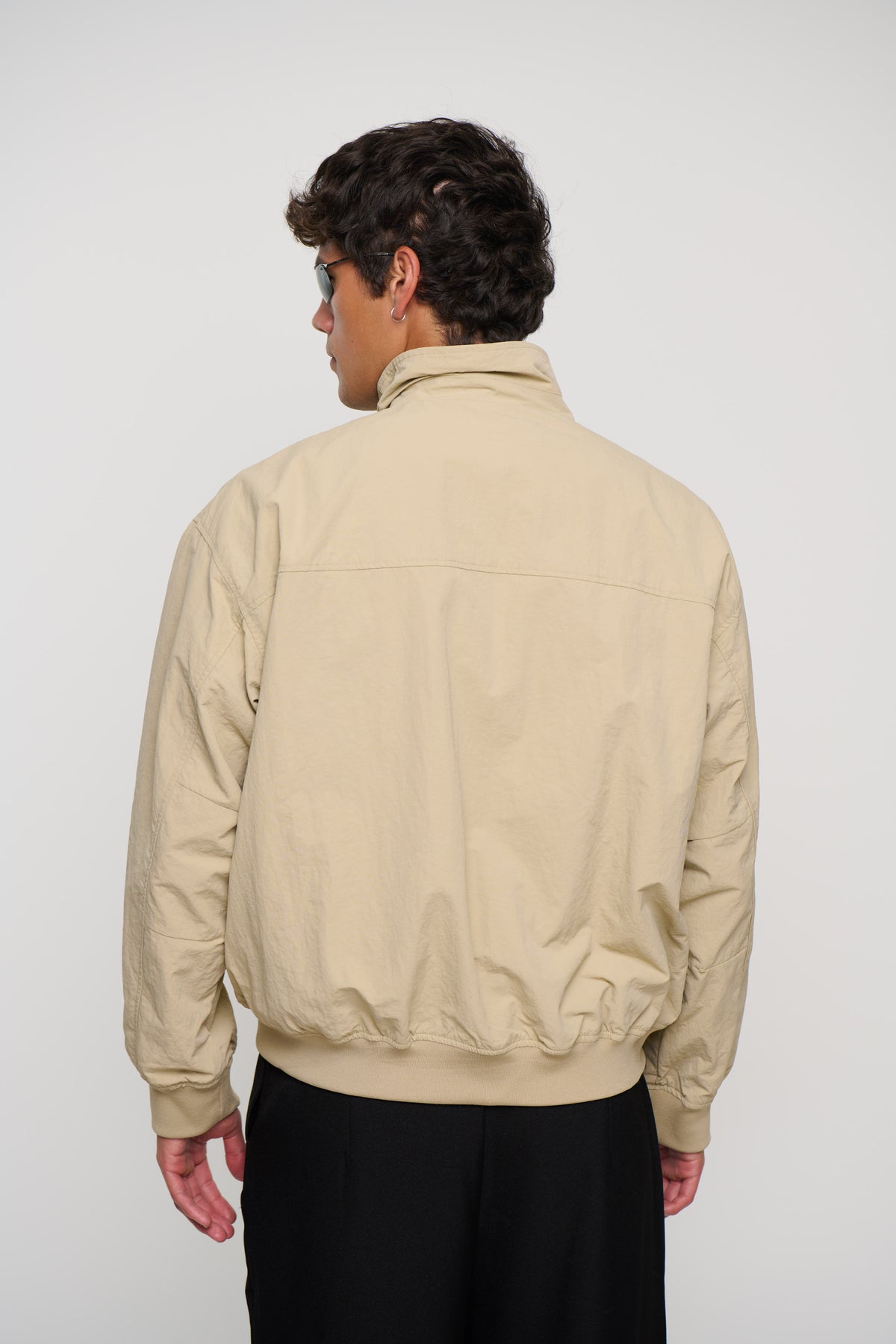 Evans Ribbed Bomber Beige
