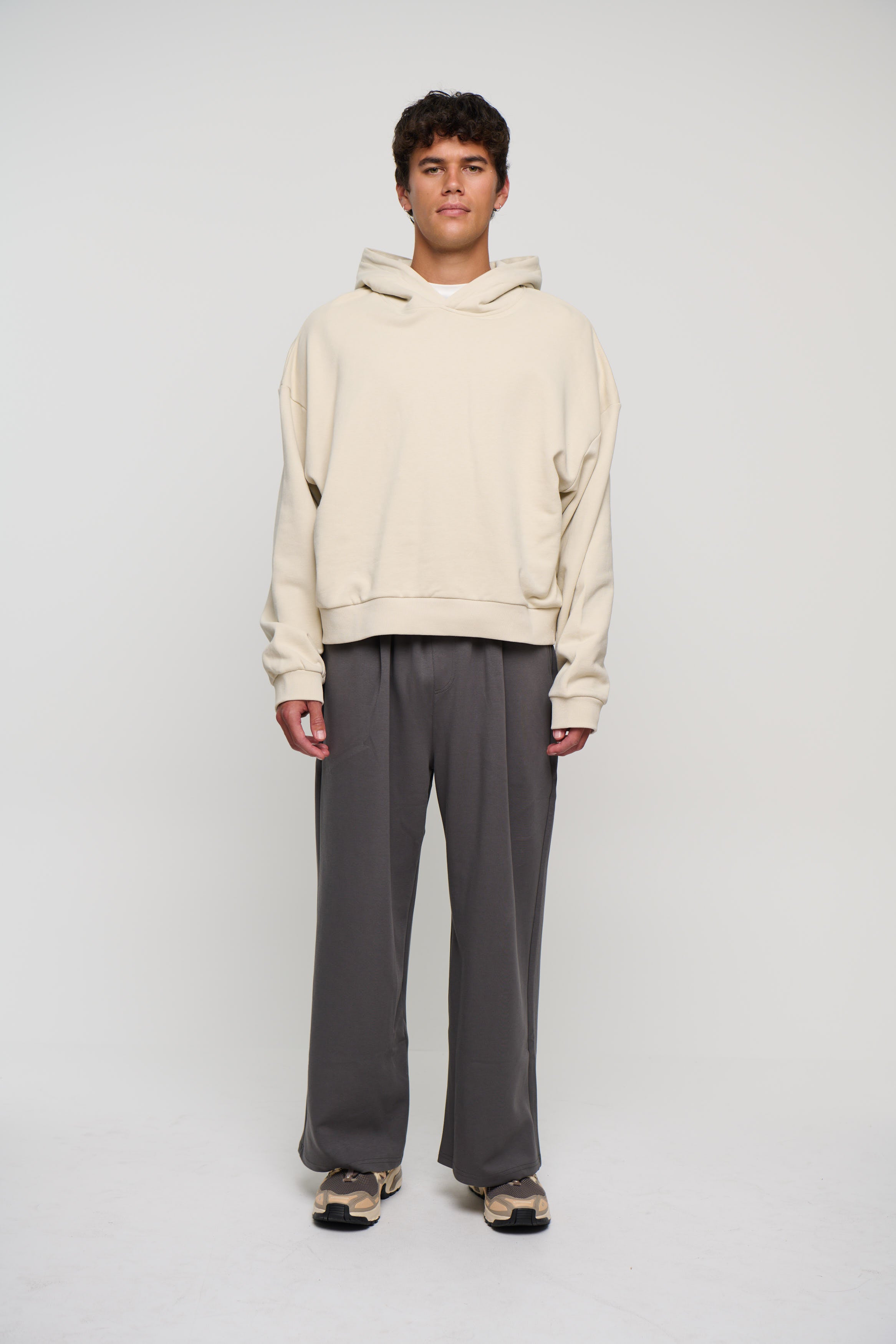 Marcus Heavyweight Cotton Hoodie Ivory