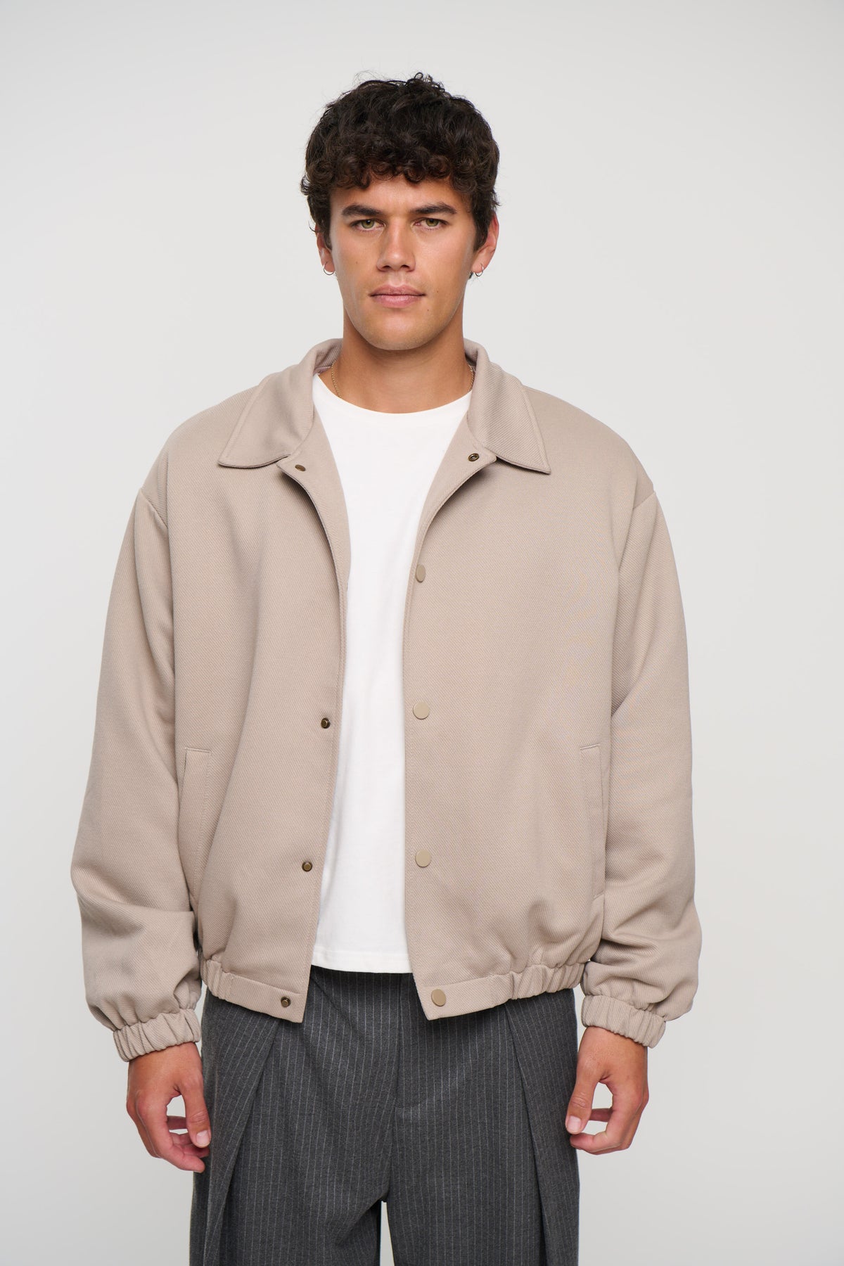 Chet Textured Bomber Ivory