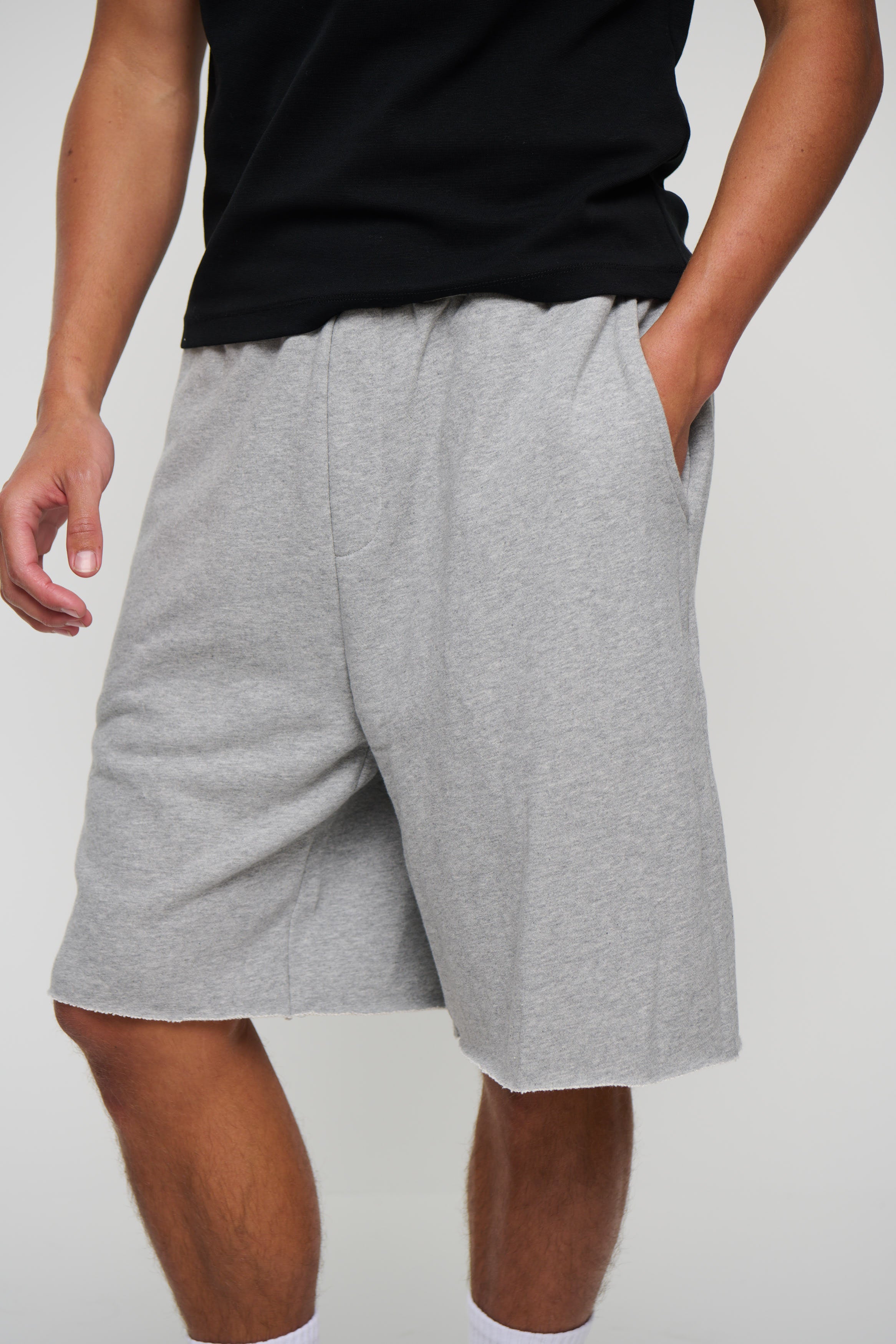 Heavyweight Raw Track Short Grey
