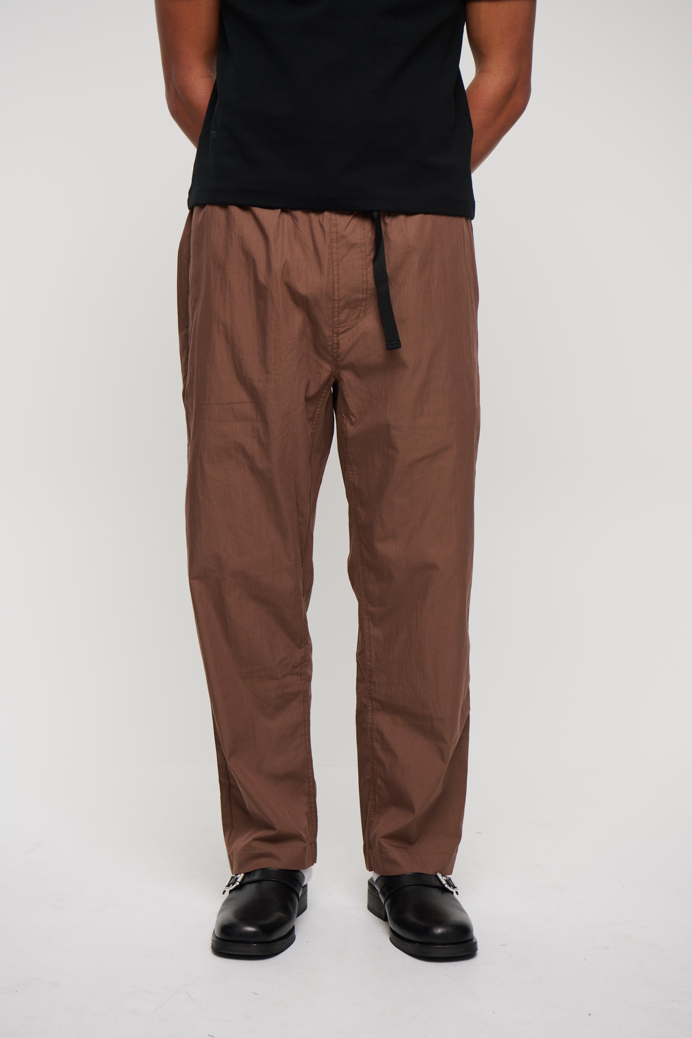 Charlie Baggy Nylon Pant Choc
