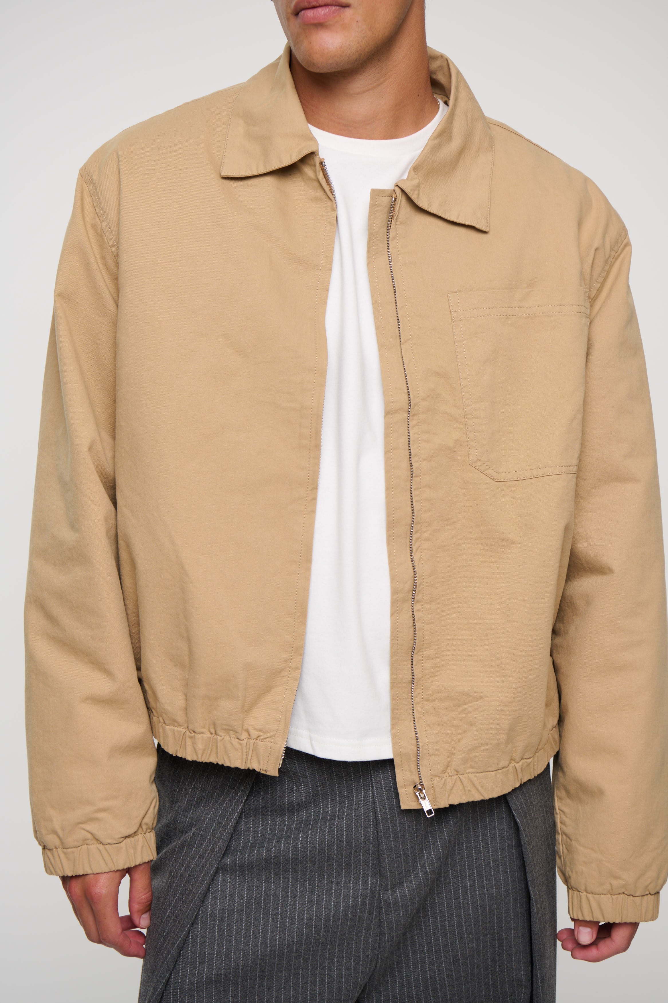 Charlie Soft Cotton Bomber Sand