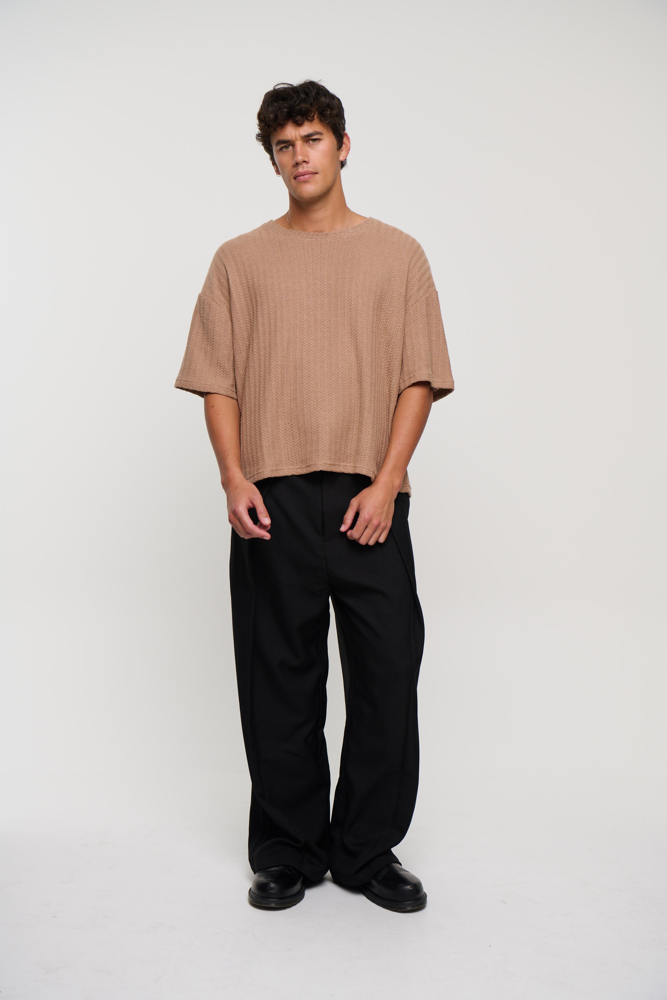 Vinnie Two Thread Stitch Tee Choc