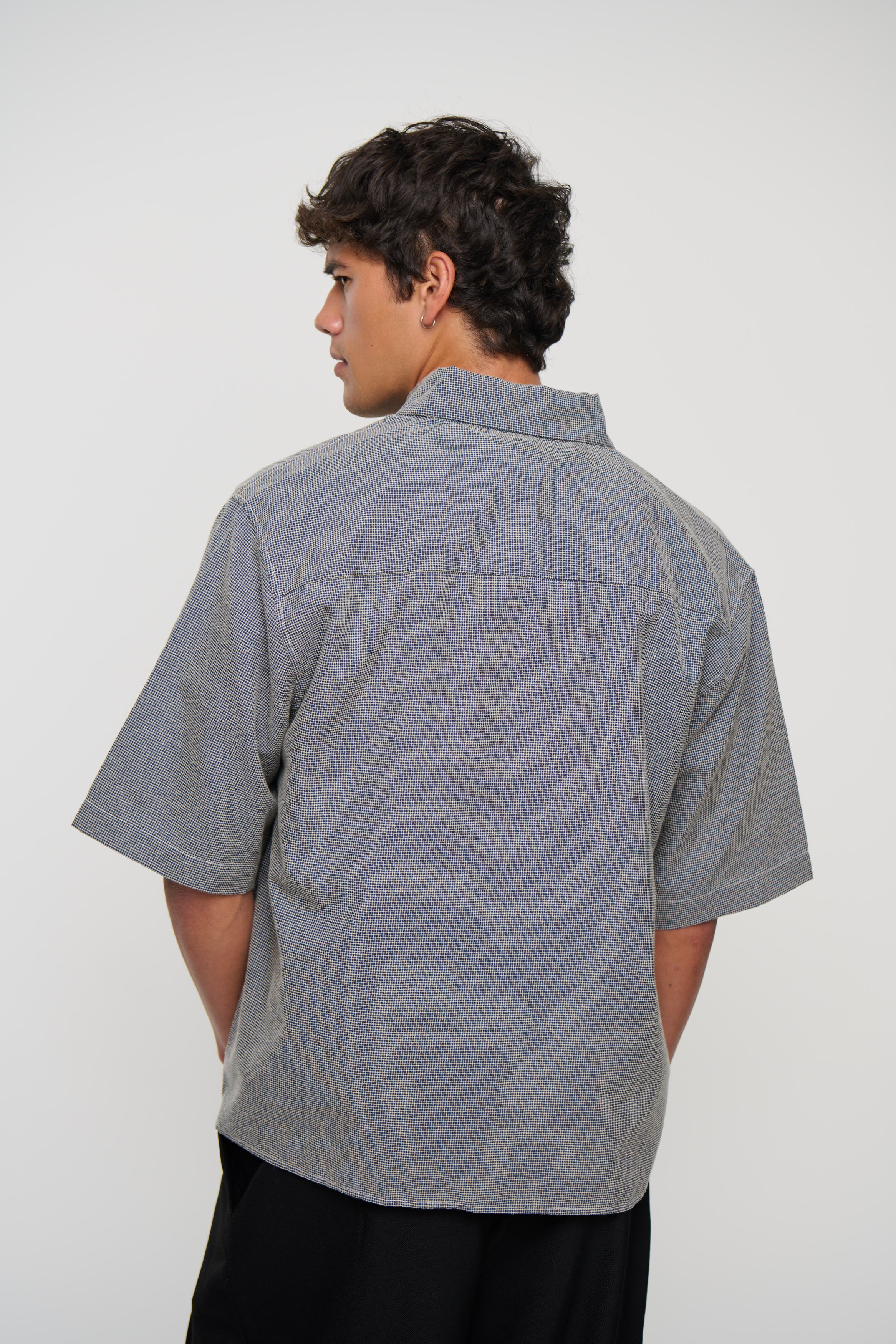 Scott Shirt Check Blue Print
