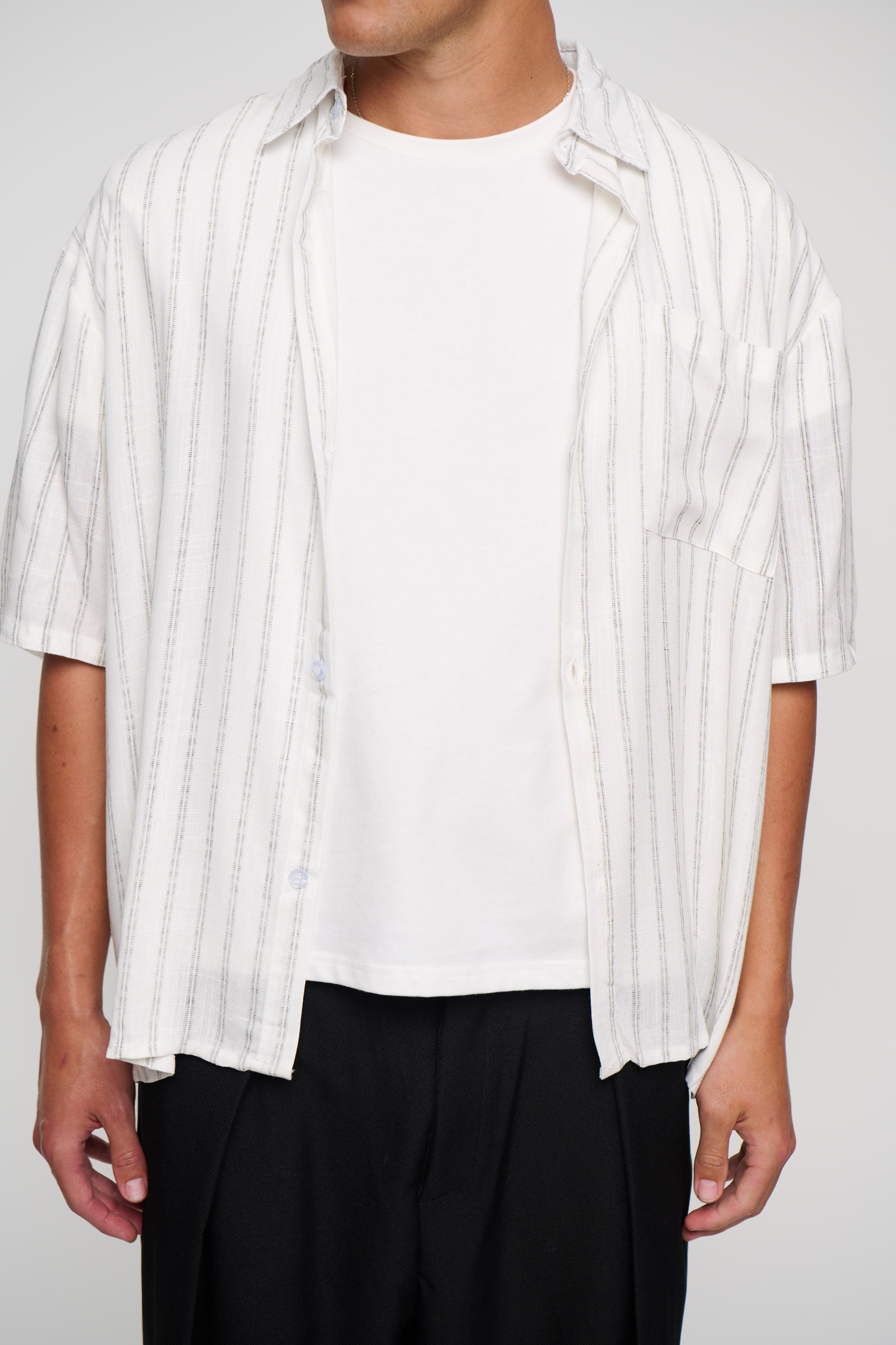 Luke Shirt Black Stripe