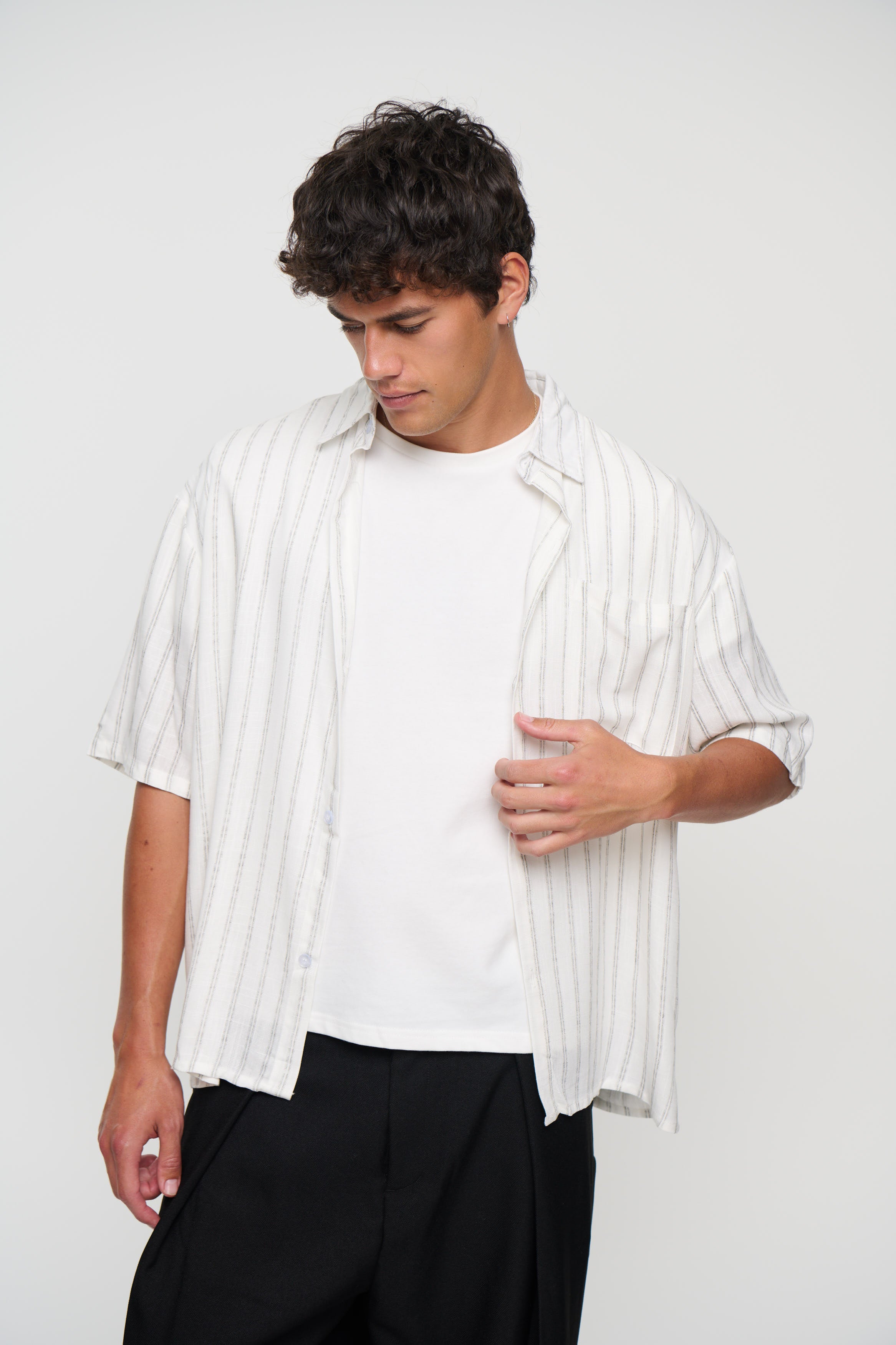 Luke Shirt Black Stripe