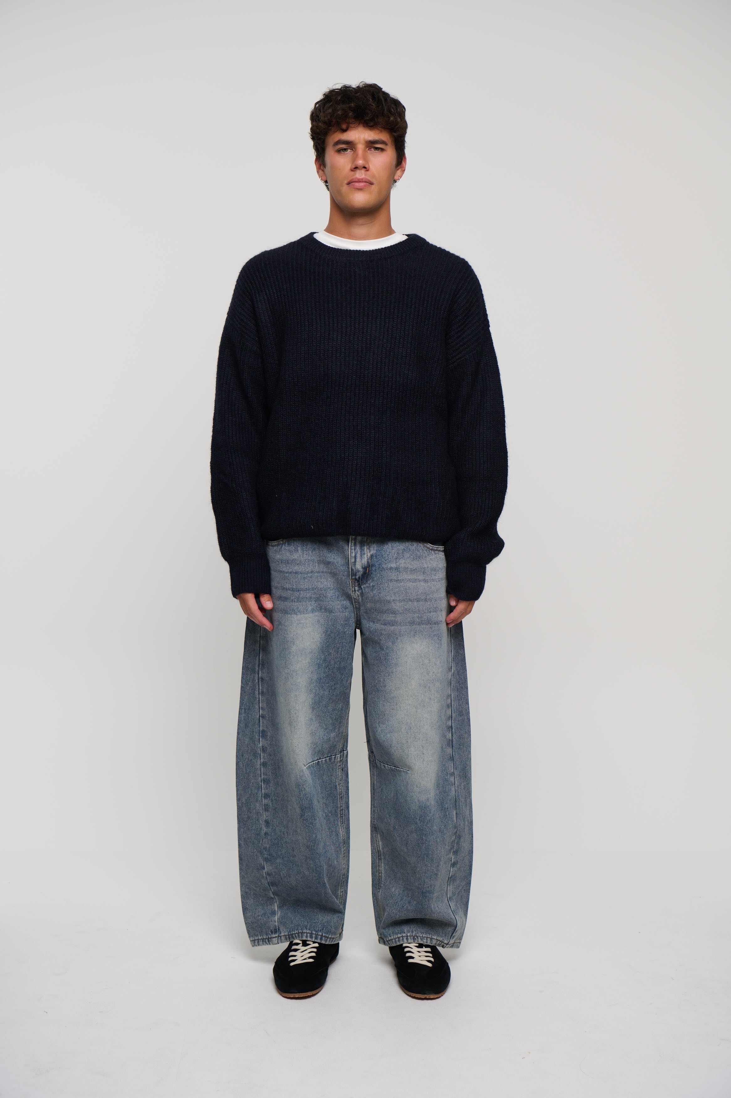 Mohair Knit Dark Navy