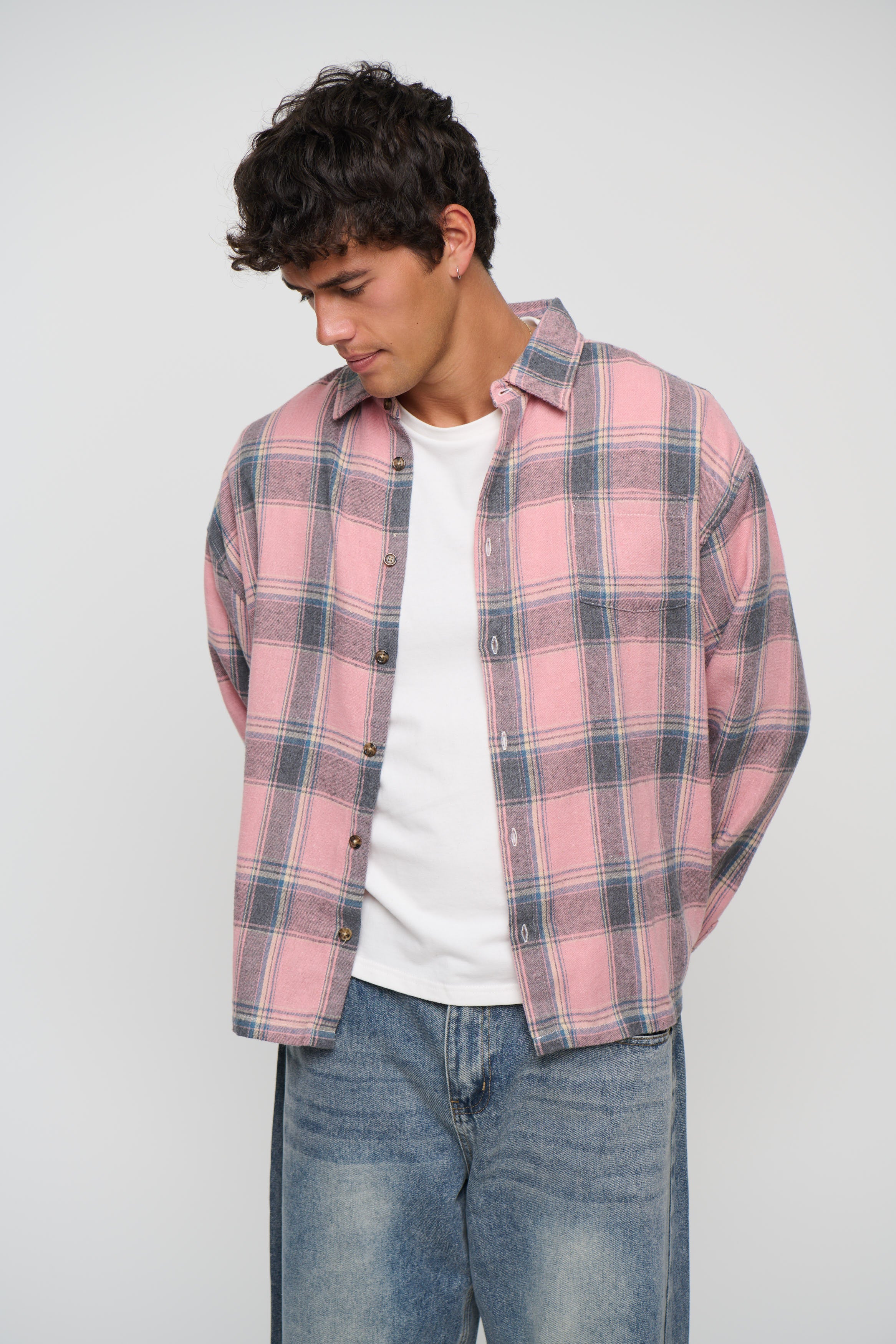 Brooklyn Check Shirt Salmon