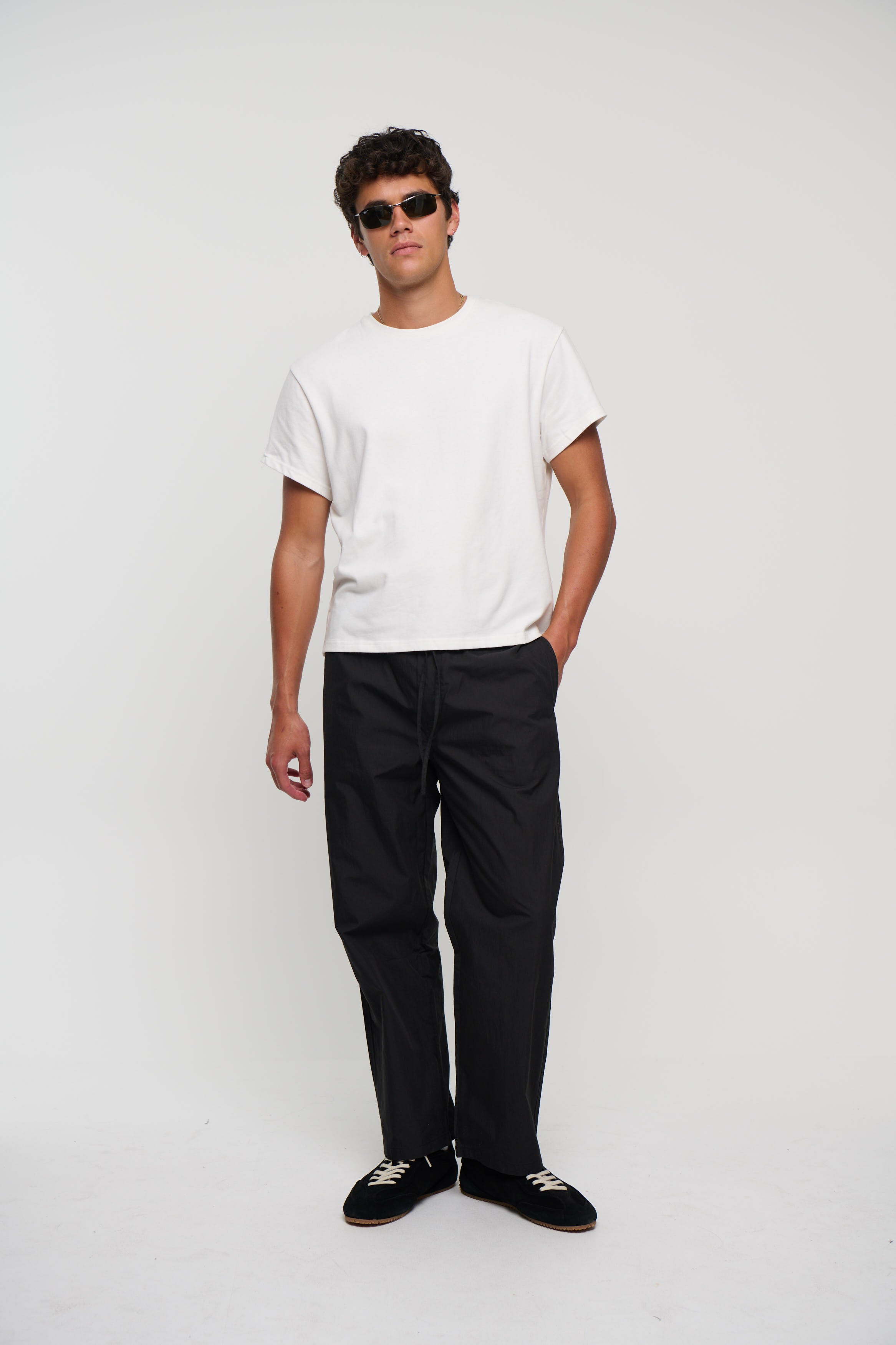 Cal Straight Cotton Pant Black