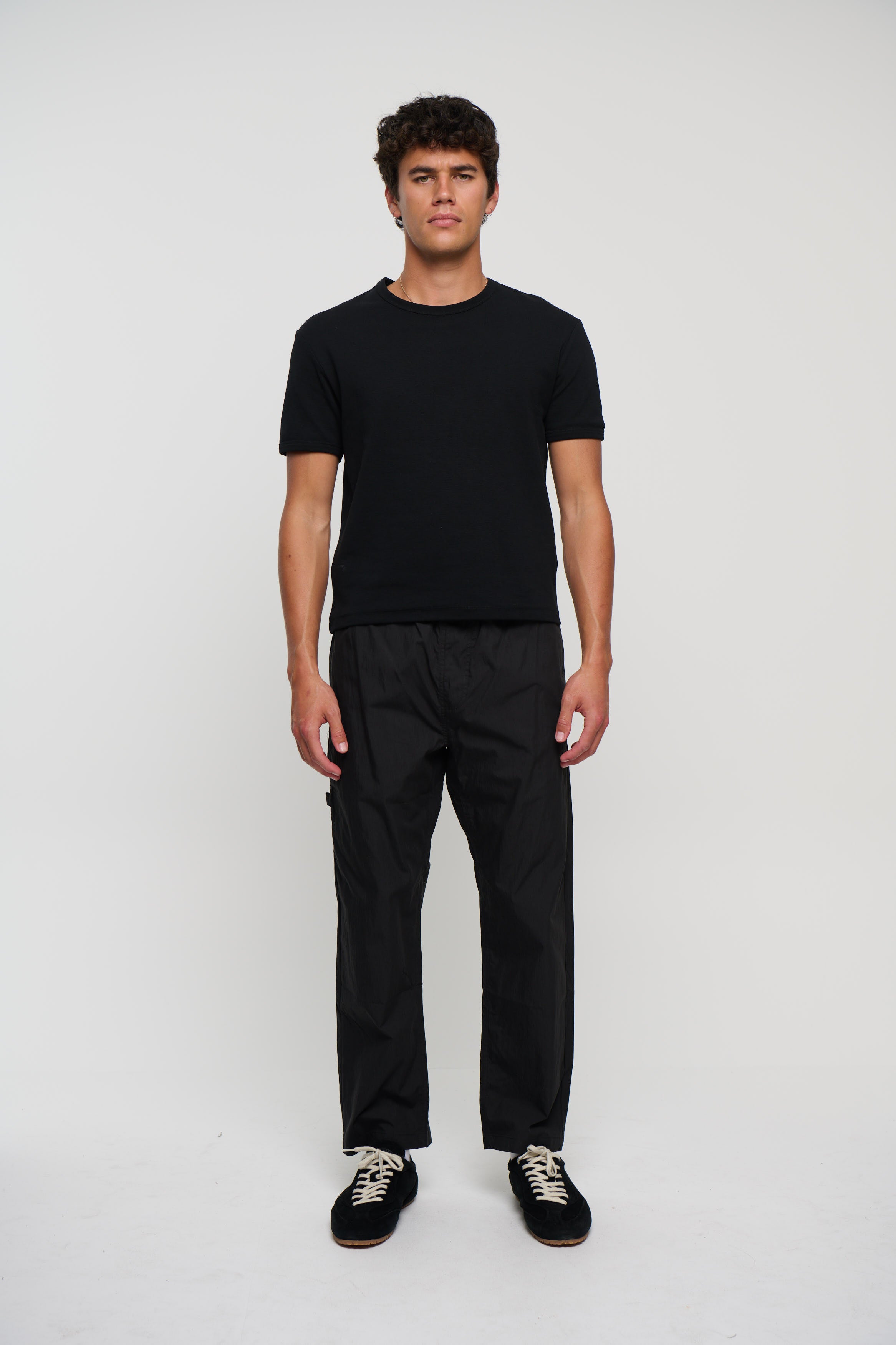Charlie Baggy Nylon Pant Black