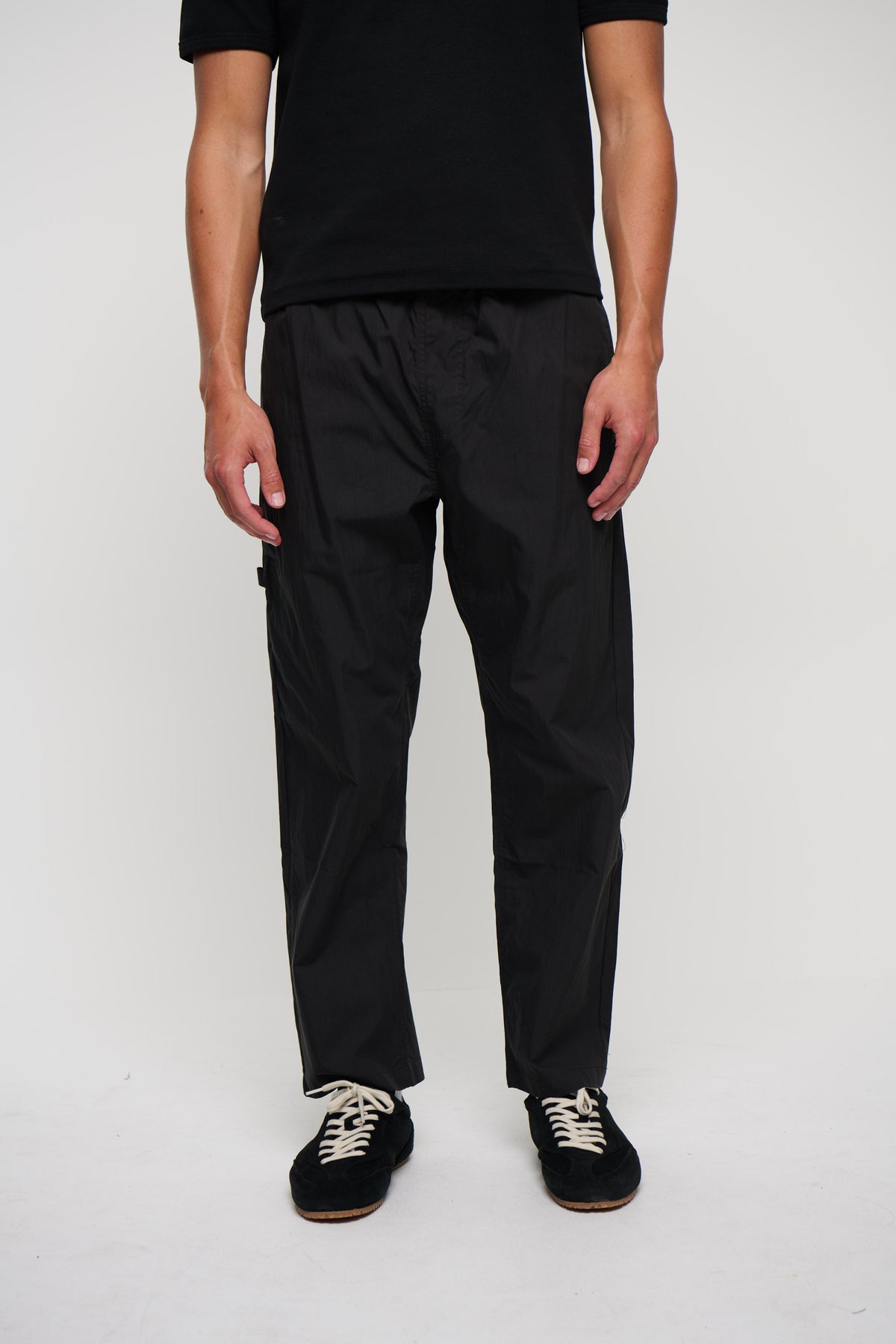 Charlie Baggy Nylon Pant Black