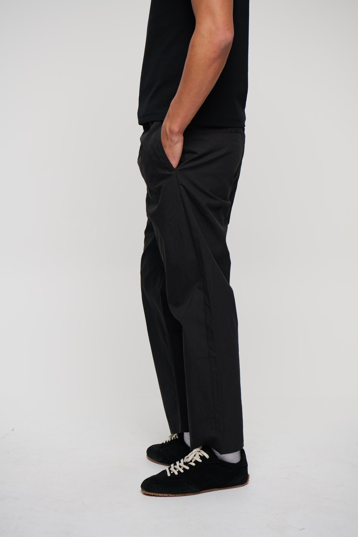 Charlie Baggy Nylon Pant Black