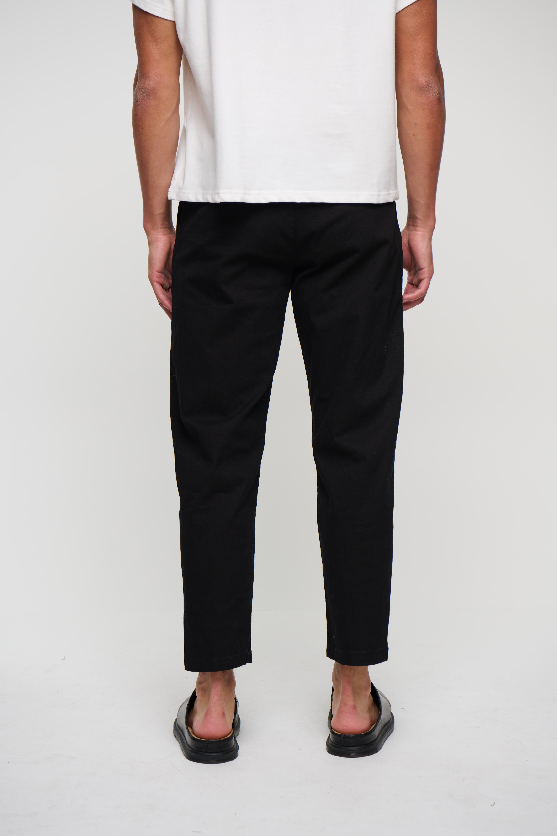 NTH Cropped Pleat Pant Black