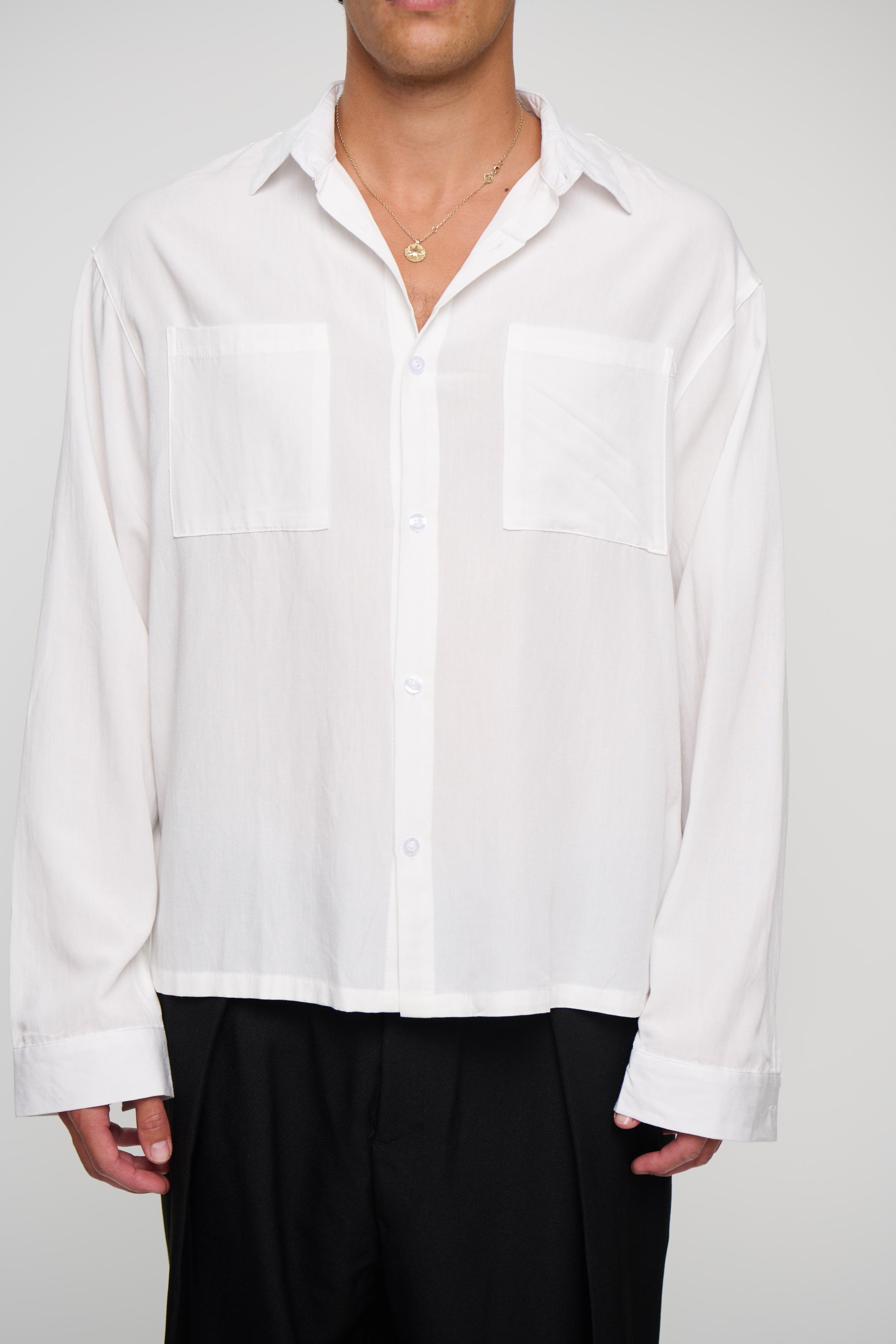 Miles Stripe Shirt White