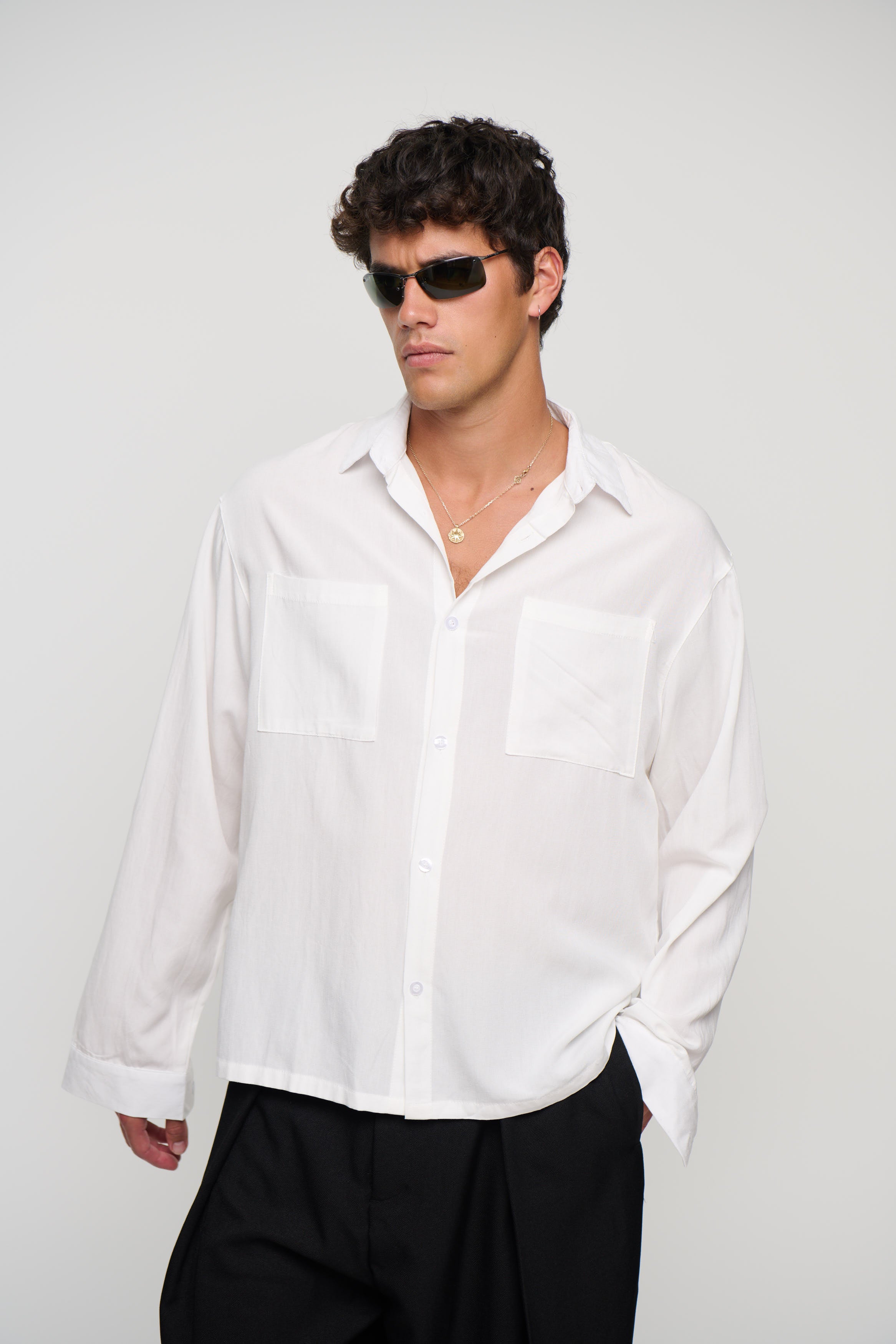 Miles Stripe Shirt White