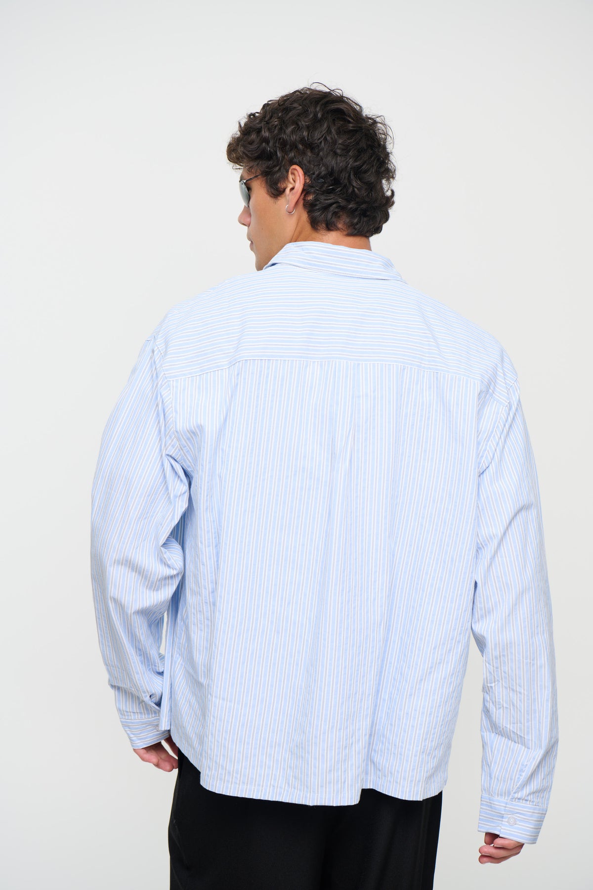 Miles Stripe Shirt Blue