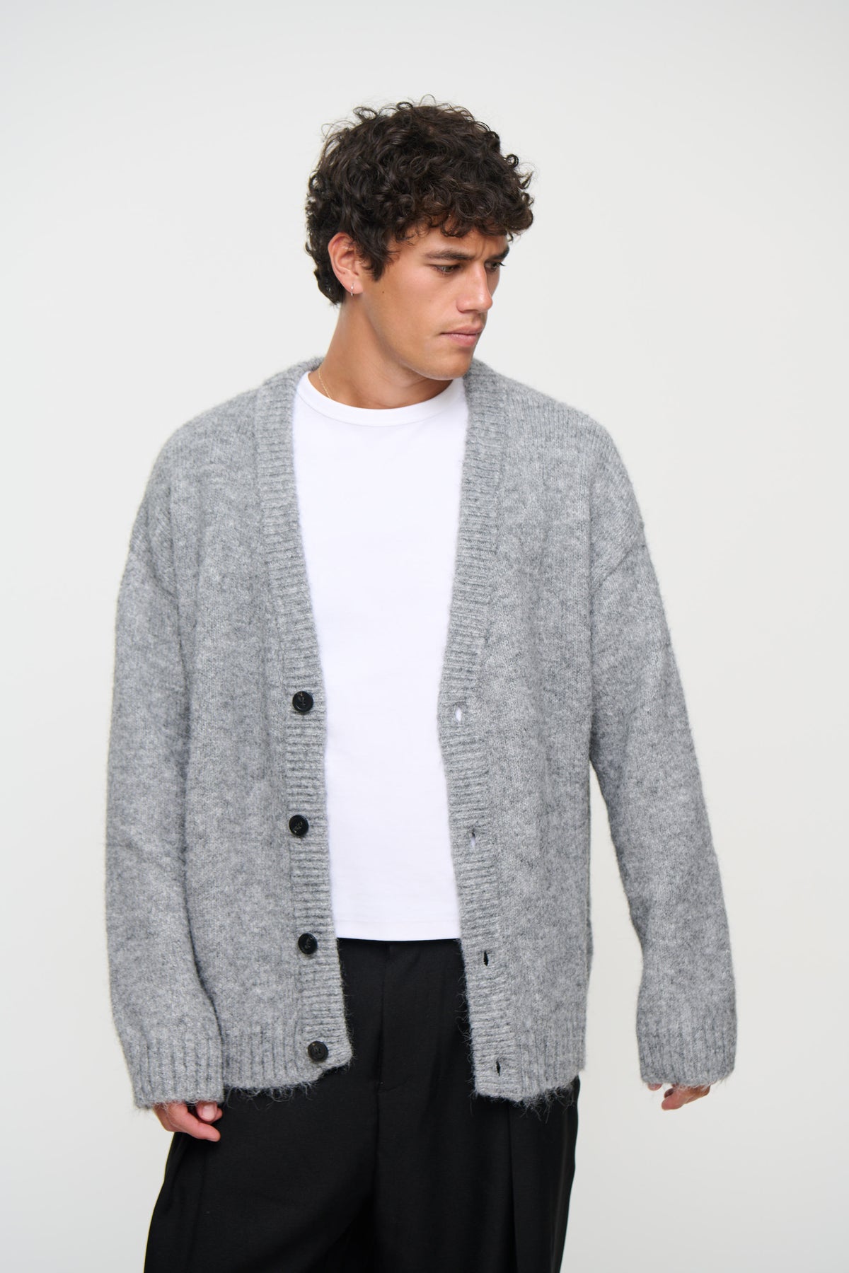 Knitted Oversize Cardigan Grey