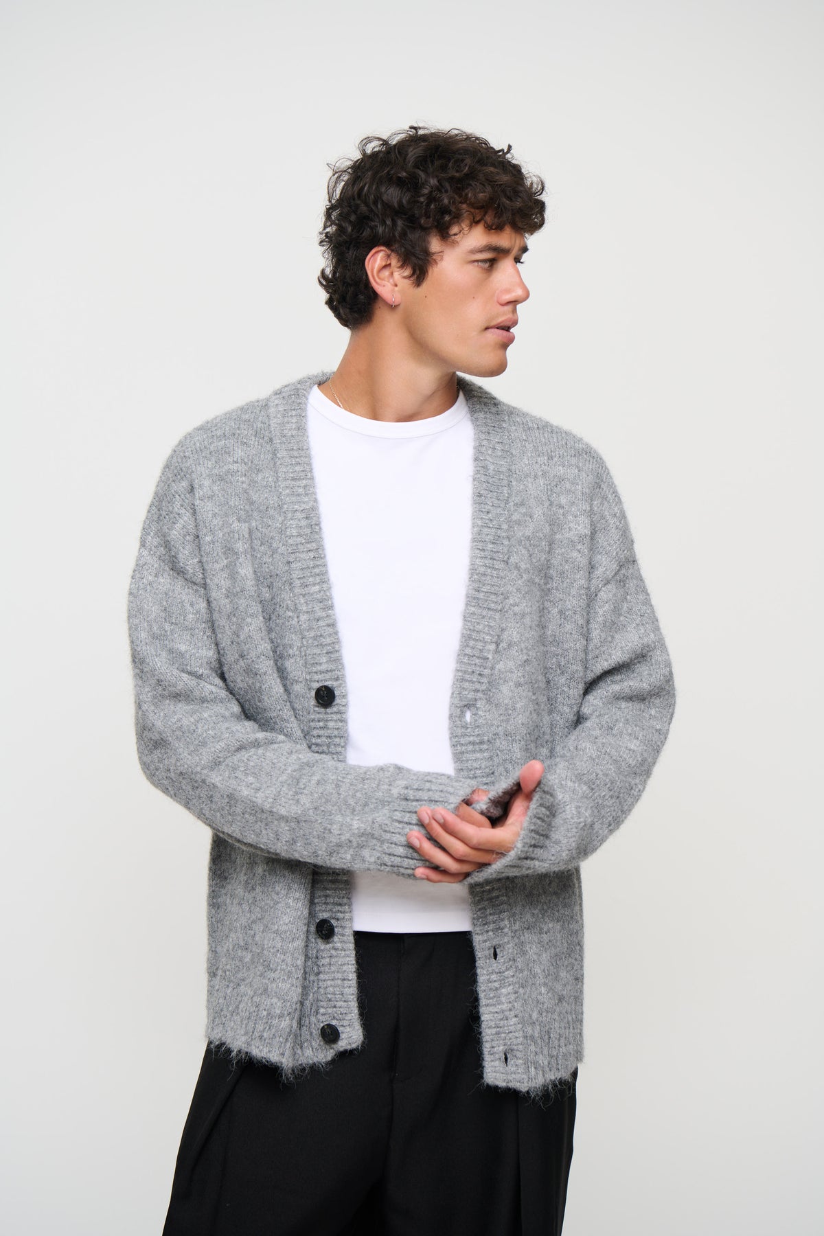 Knitted Oversize Cardigan Grey