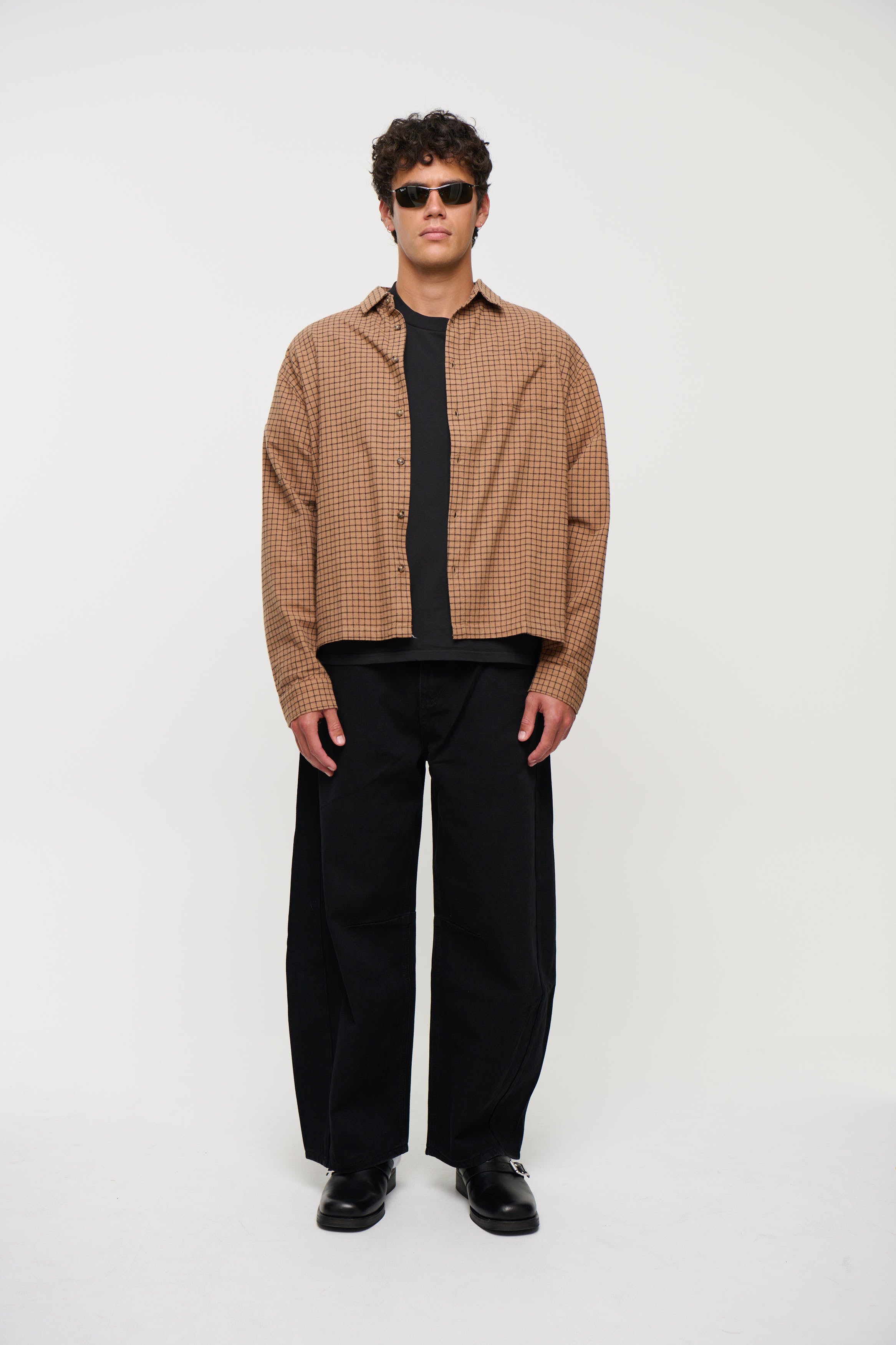 NTH Long Sleeve Check Shirt Choc