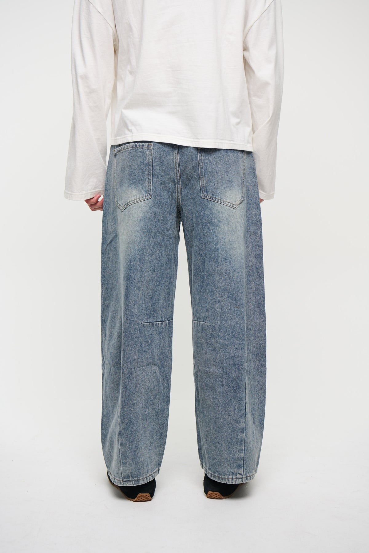 Silv Baggy Drawstring Denim Blue
