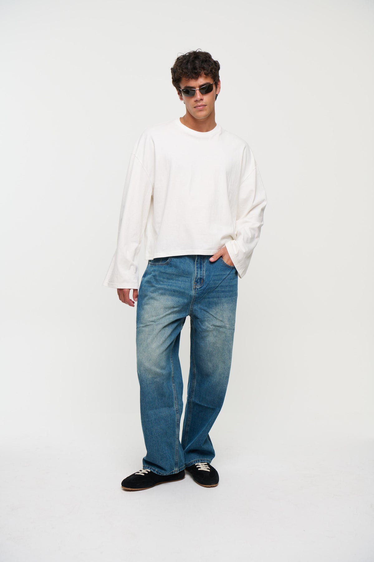 Newtown Baggy Denim Mid Blue