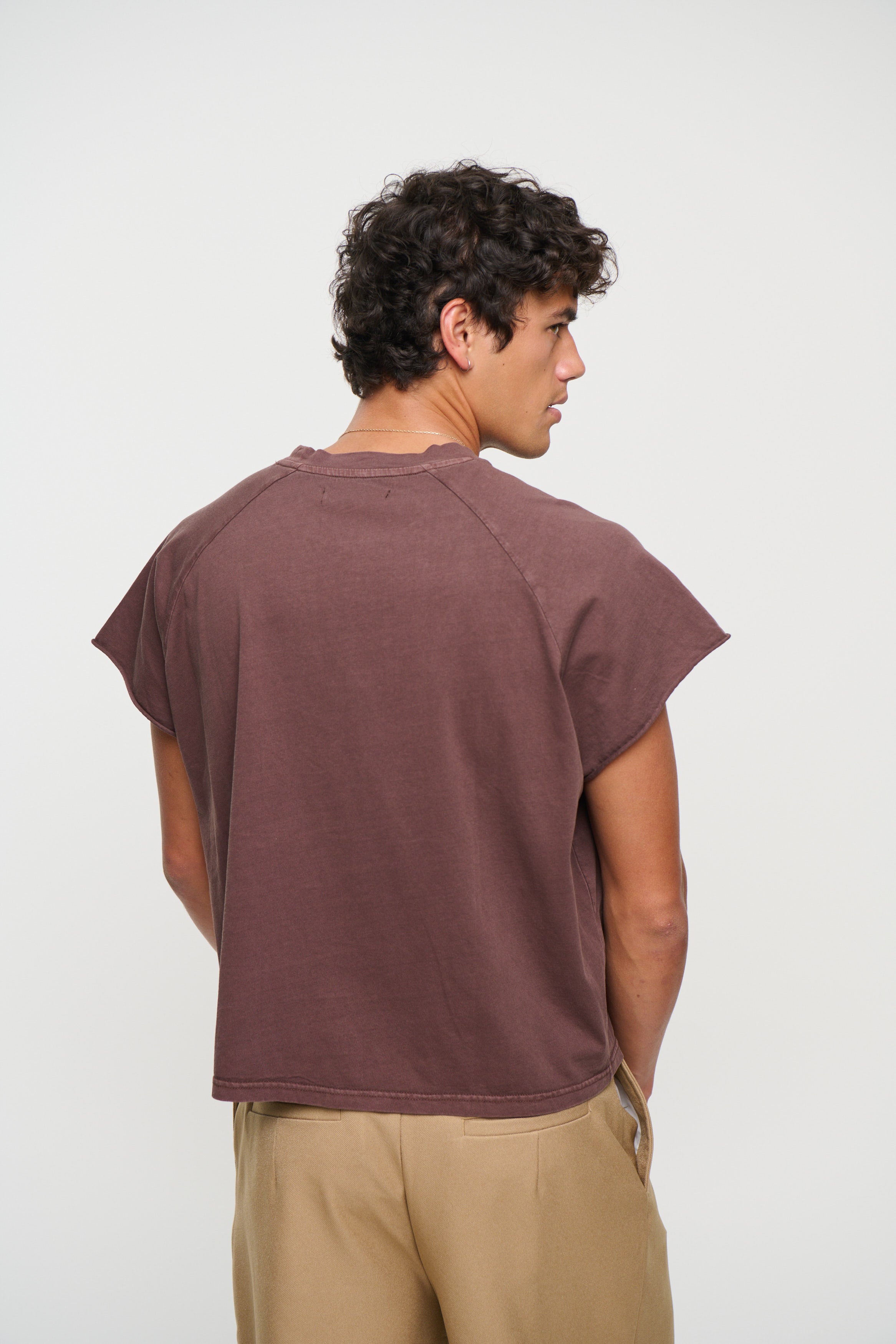 Raglan Crop Box Tank Choc
