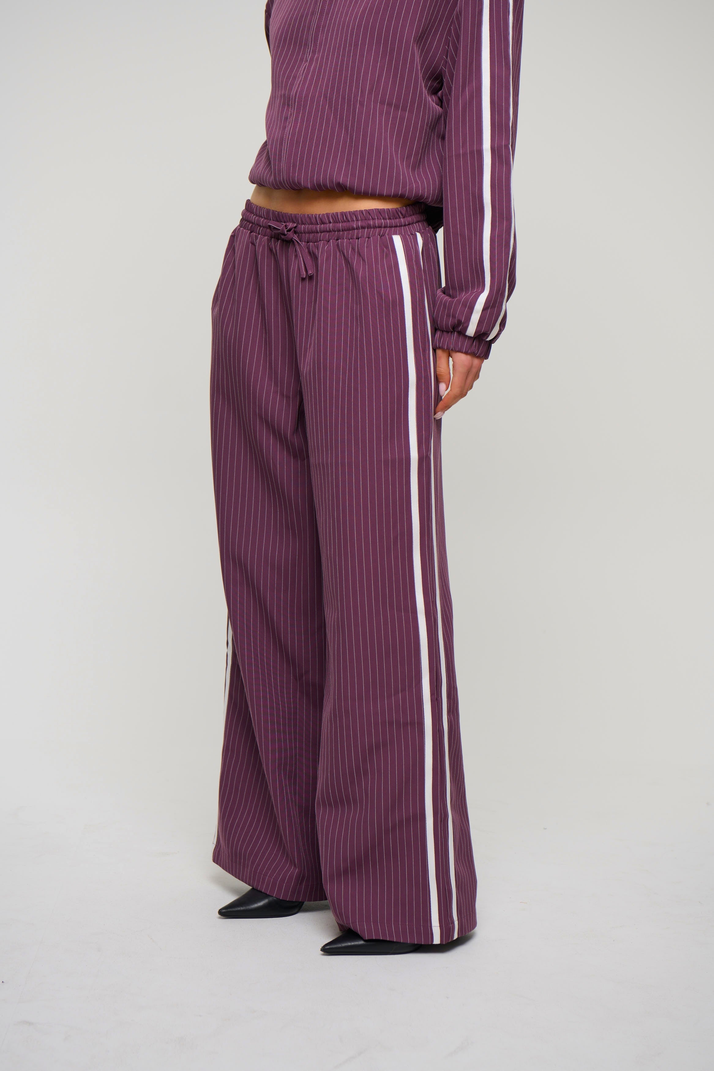 Ramona Pinstripe Pant Wine