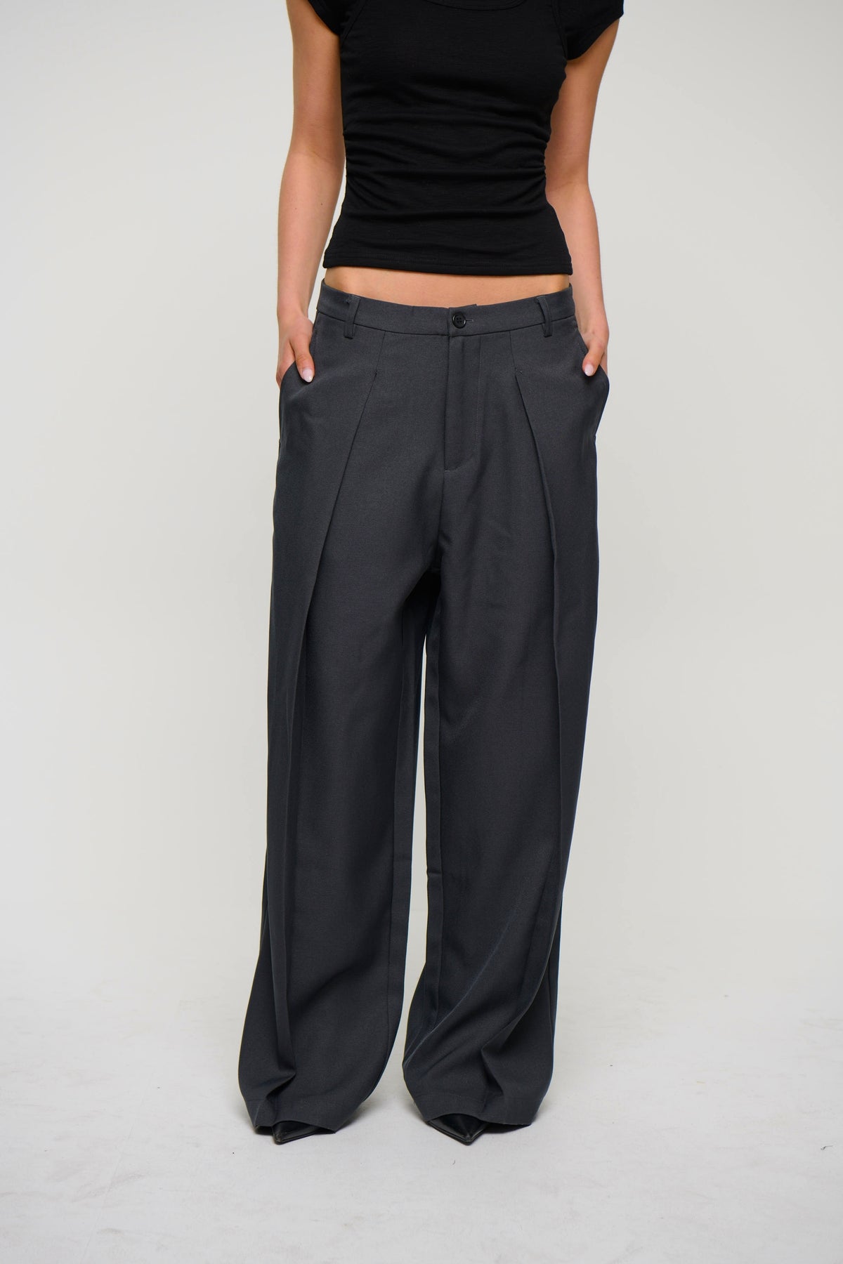 Unisex Josh Baggy Pant Dark Grey