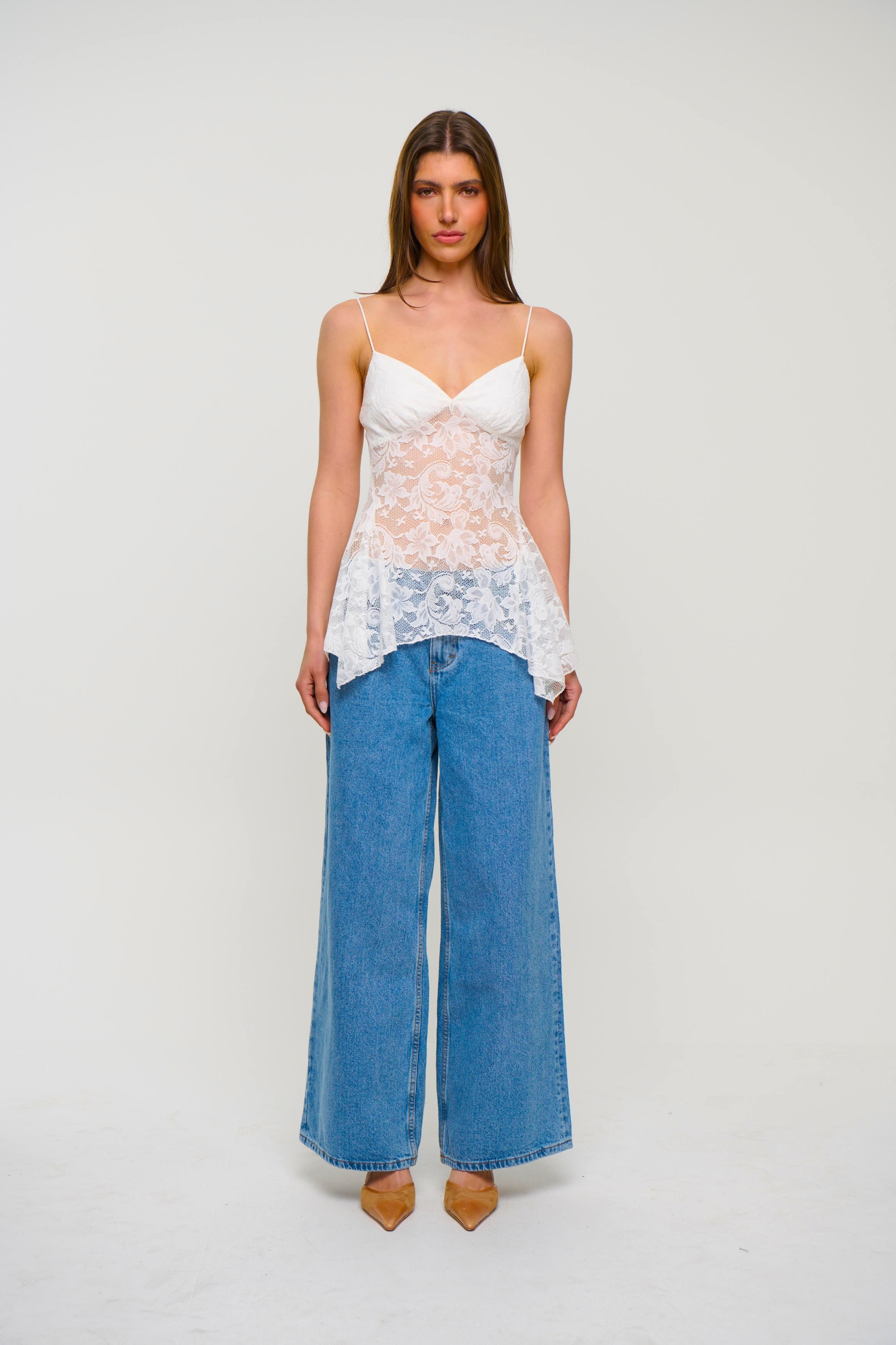Taliah Lace Top White