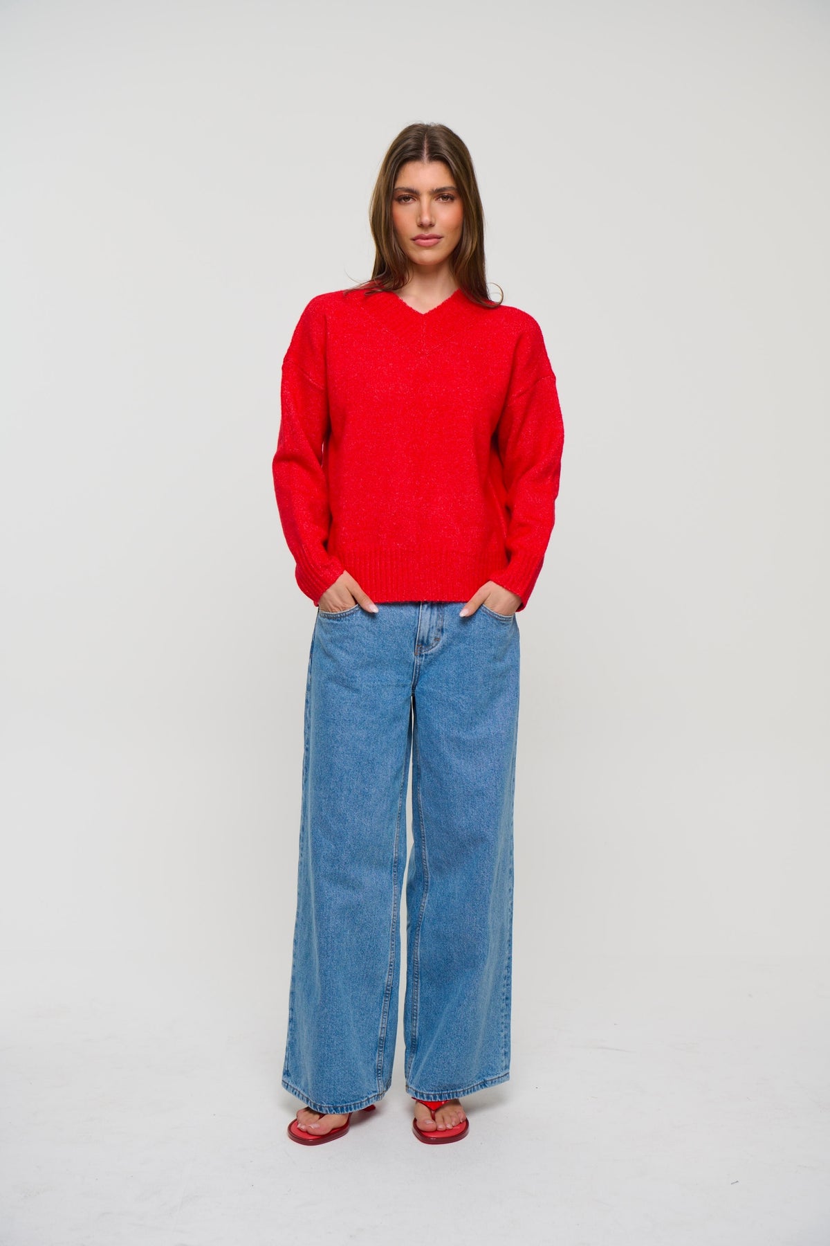 Adara Knit Jumper Cherry