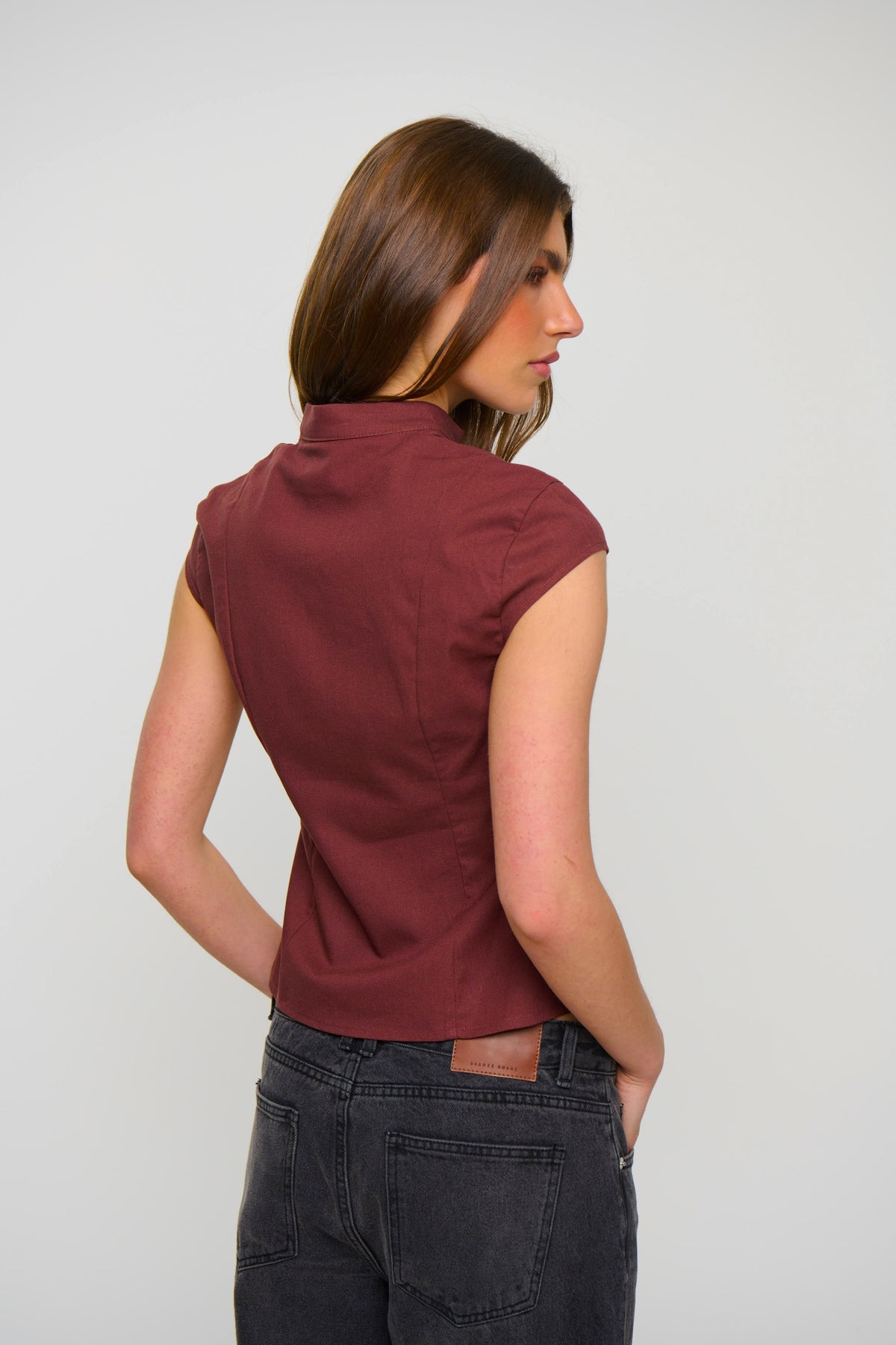 Renay Button Up Chocolate