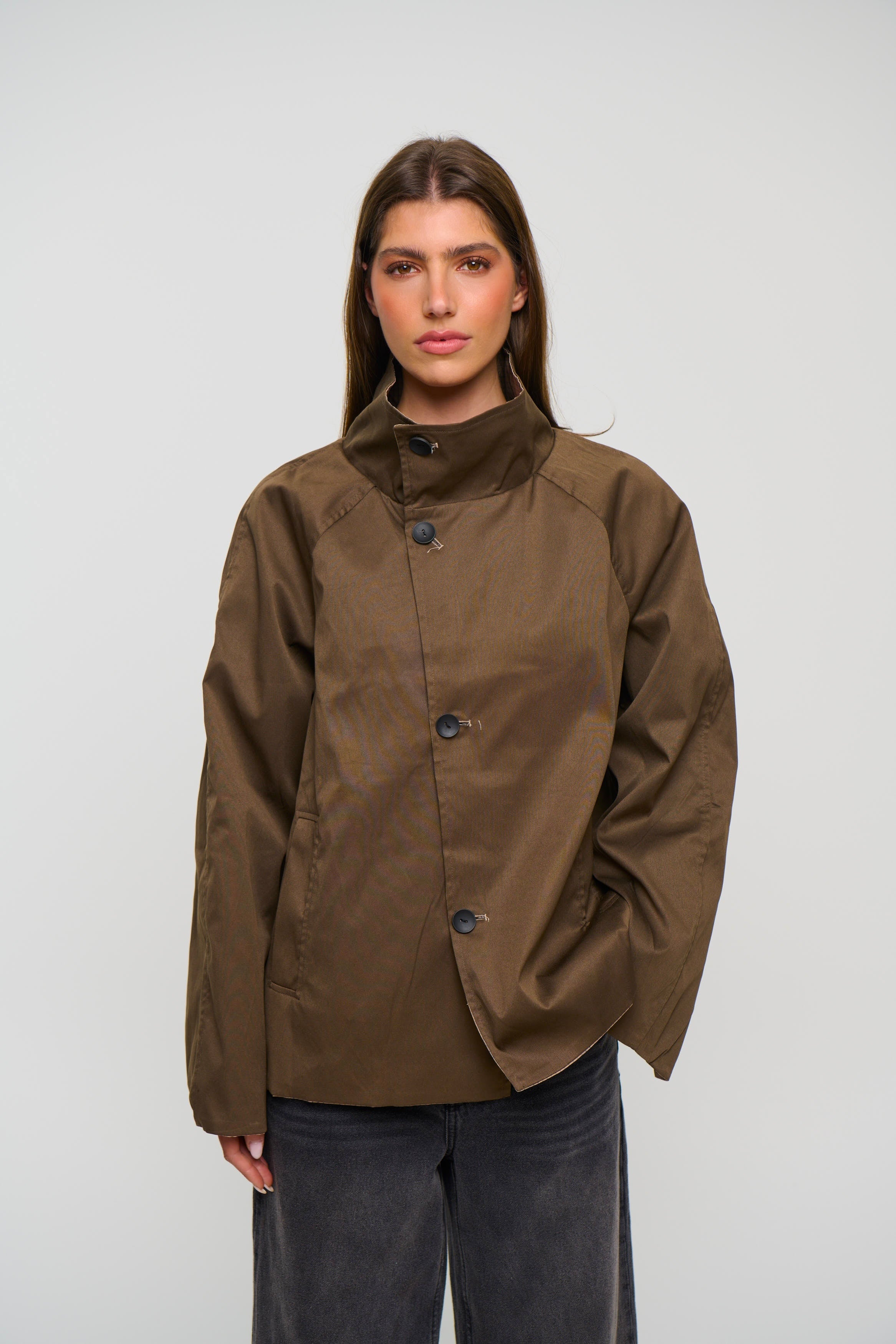 Katrina Reversible Jacket Brown