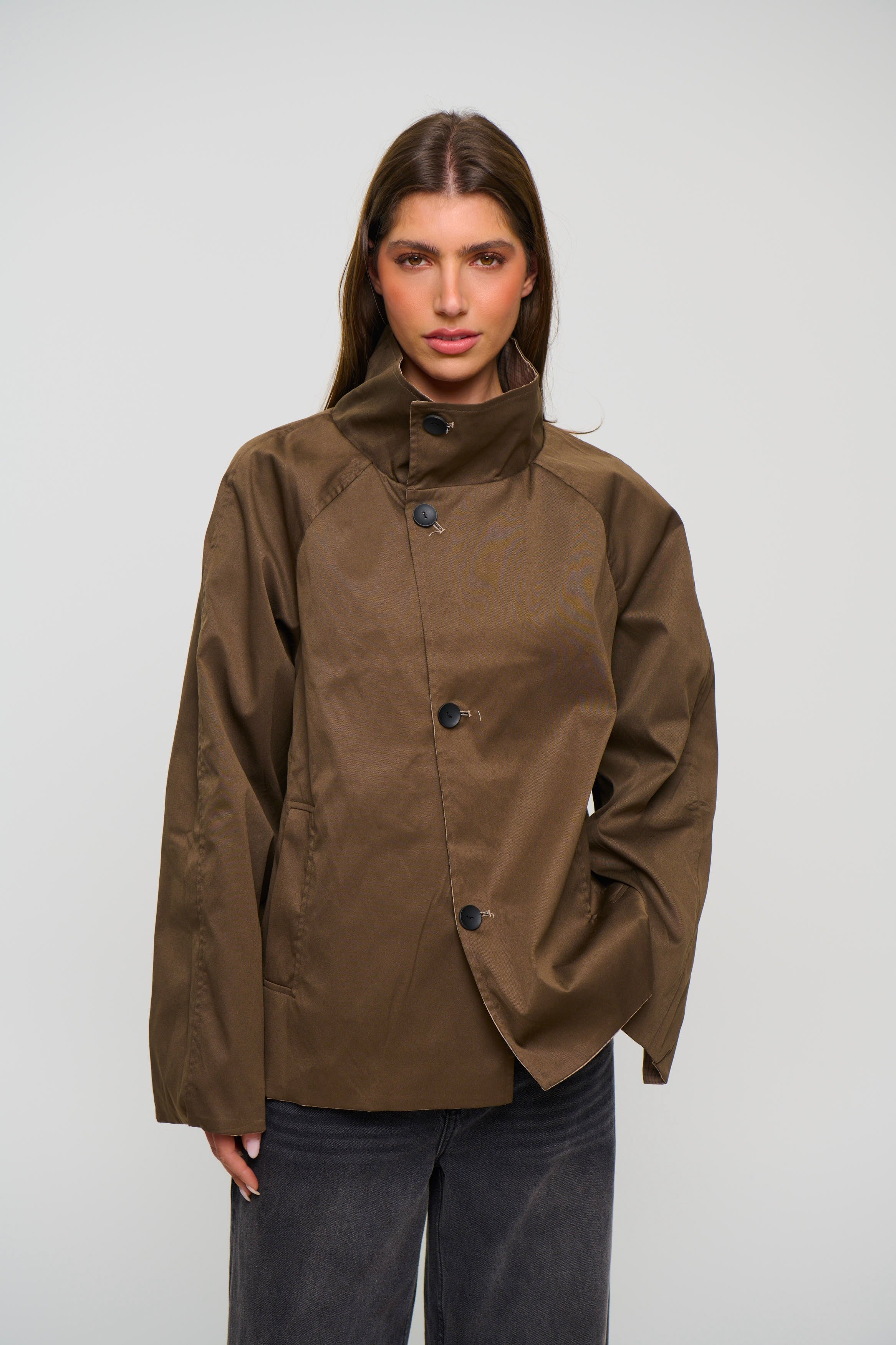 Katrina Reversible Jacket Brown