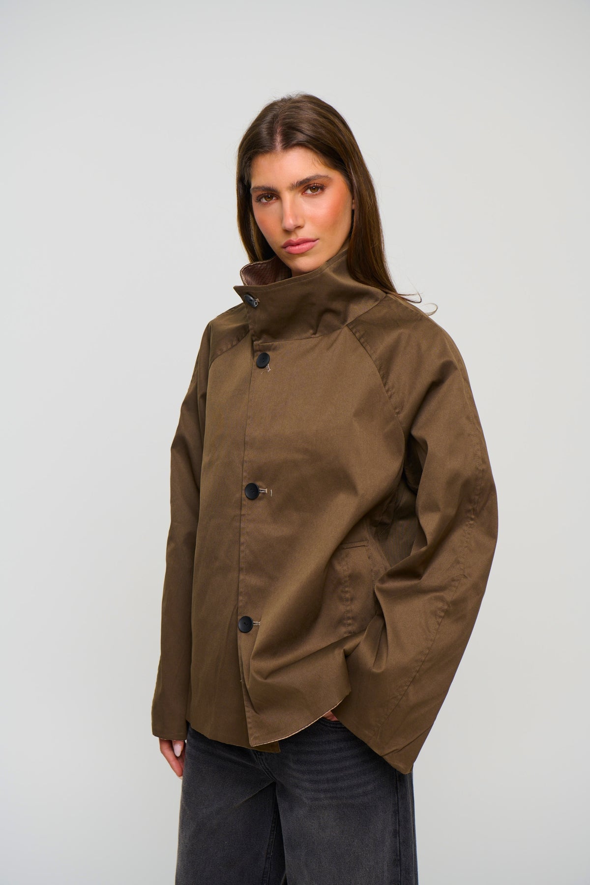 Katrina Reversible Jacket Brown