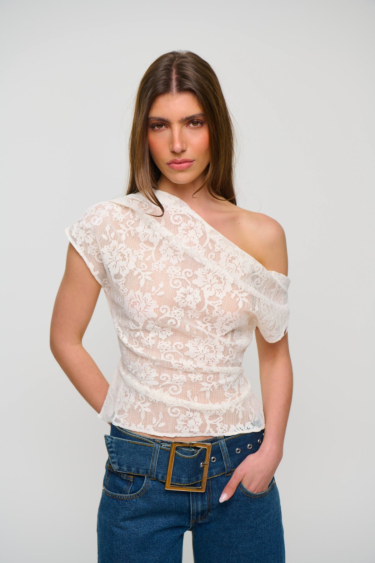 Lori Lace Top Cream