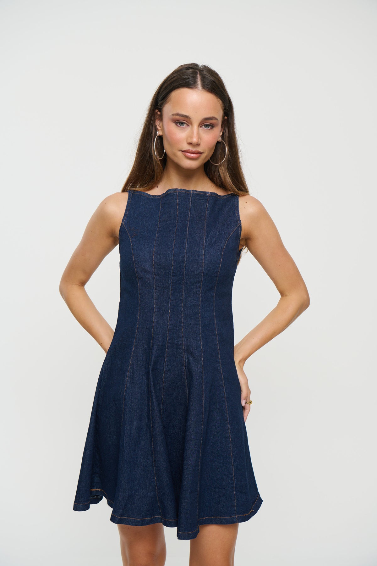 Simone Denim Mini Dress Indigo