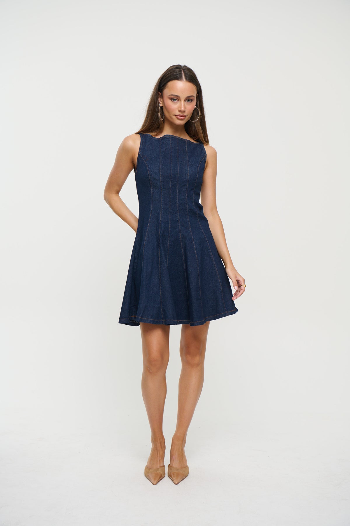 Simone Denim Mini Dress Indigo