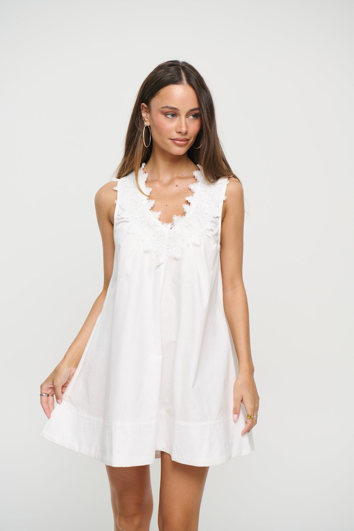 Amelia Mini Dress White
