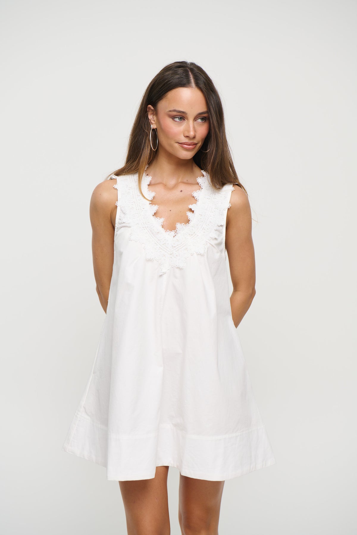Amelia Mini Dress White