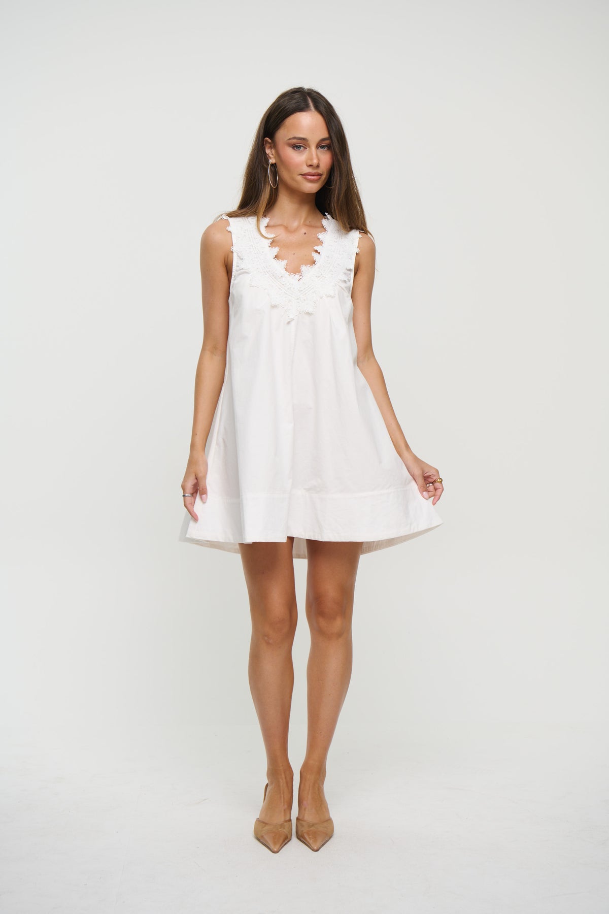 Amelia Mini Dress White