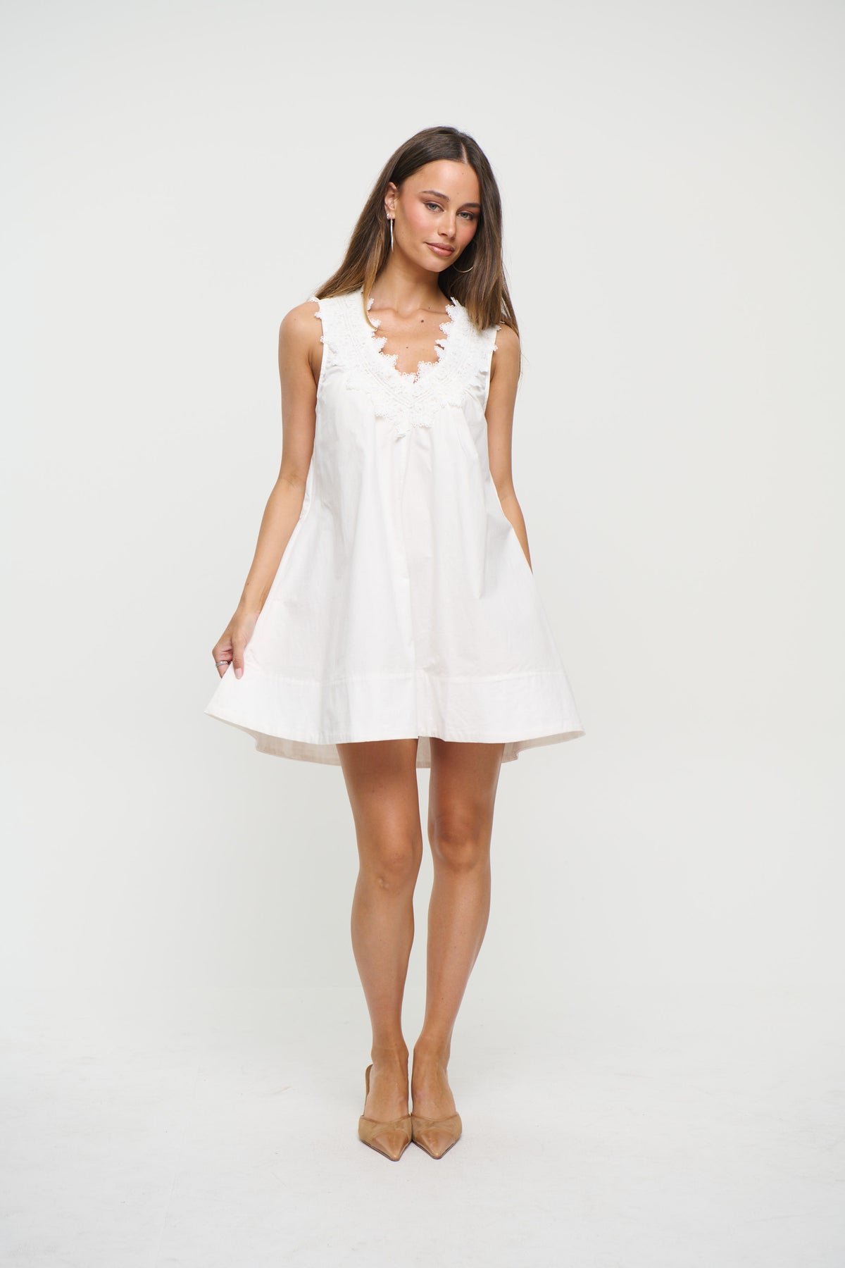 Amelia Mini Dress White