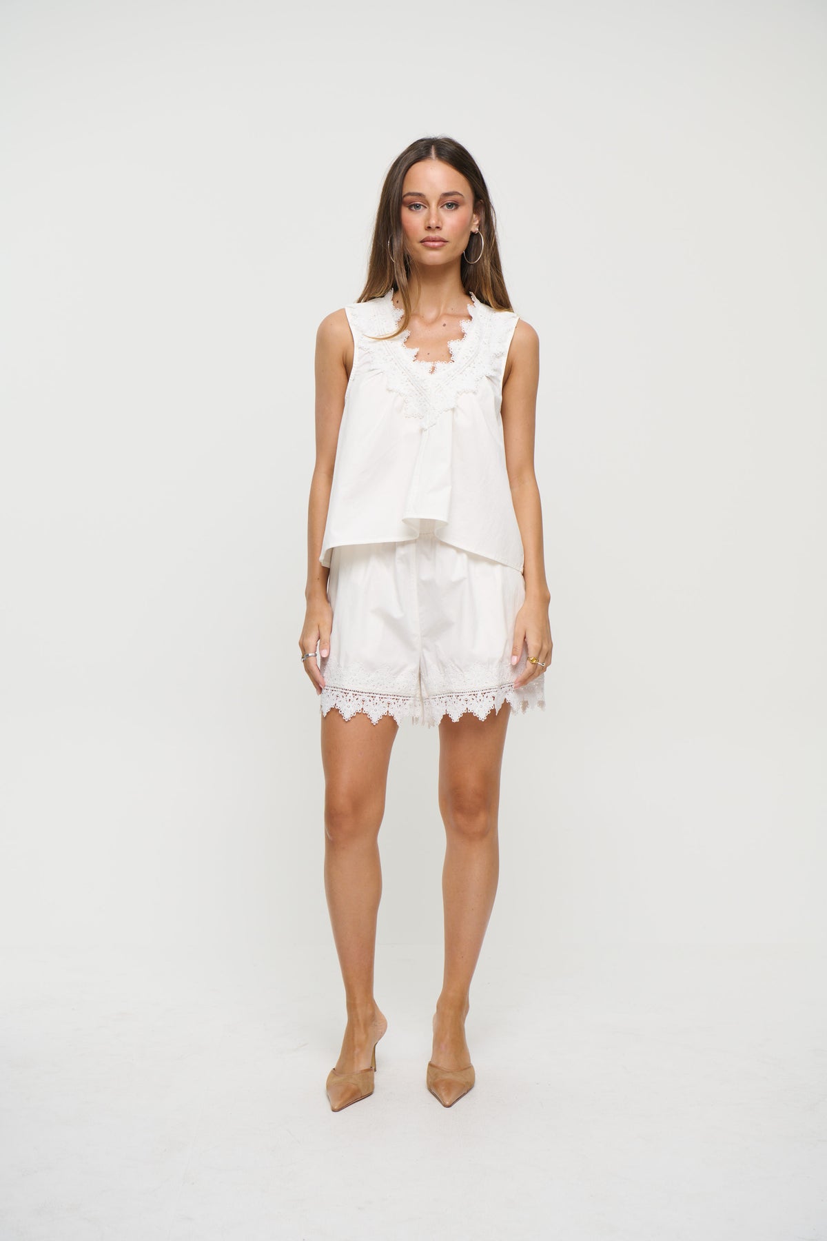 Jazmina Lace Top White