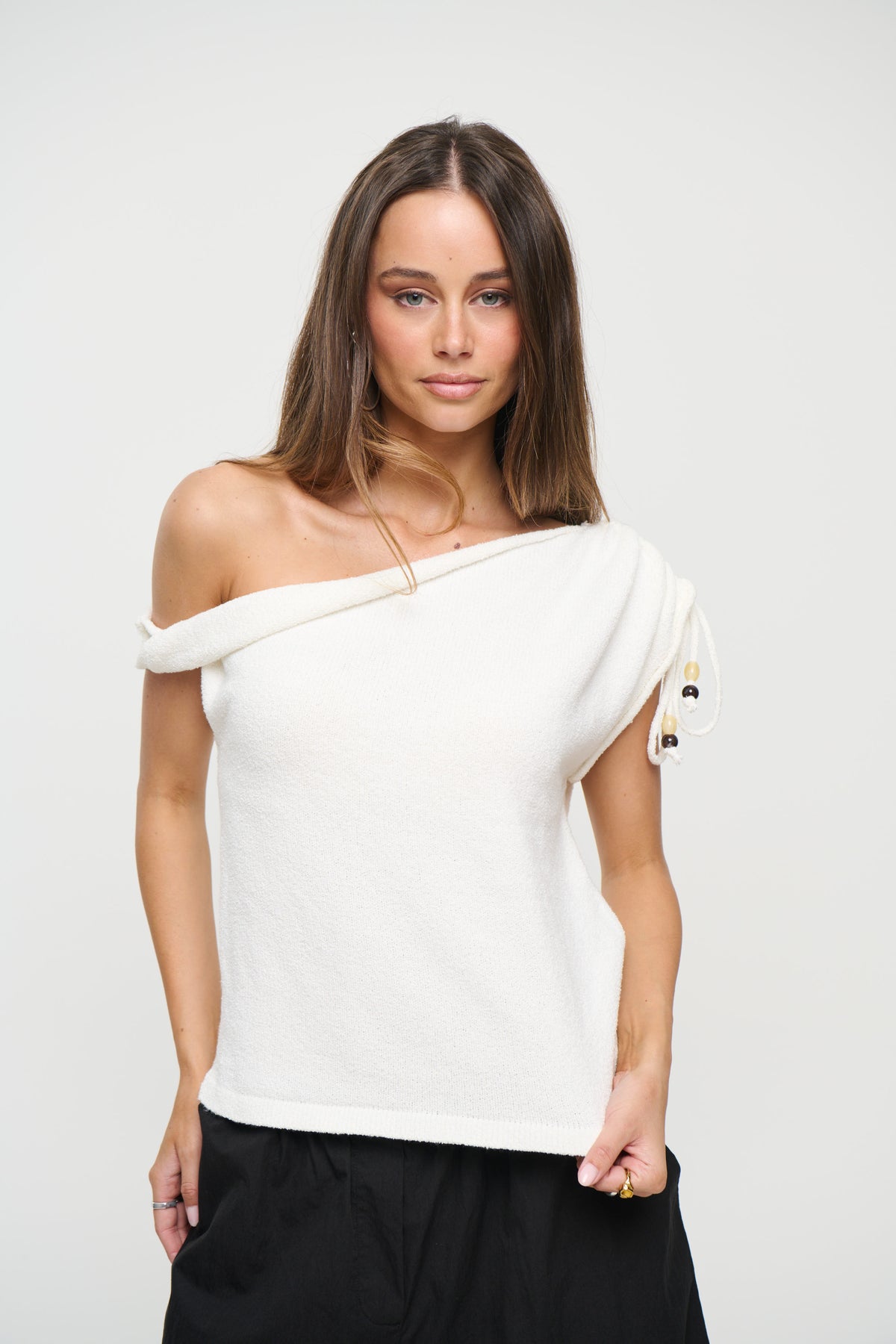 Brooke Knit Tank White