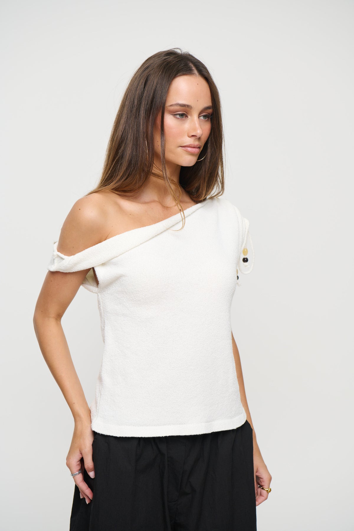 Brooke Knit Tank White