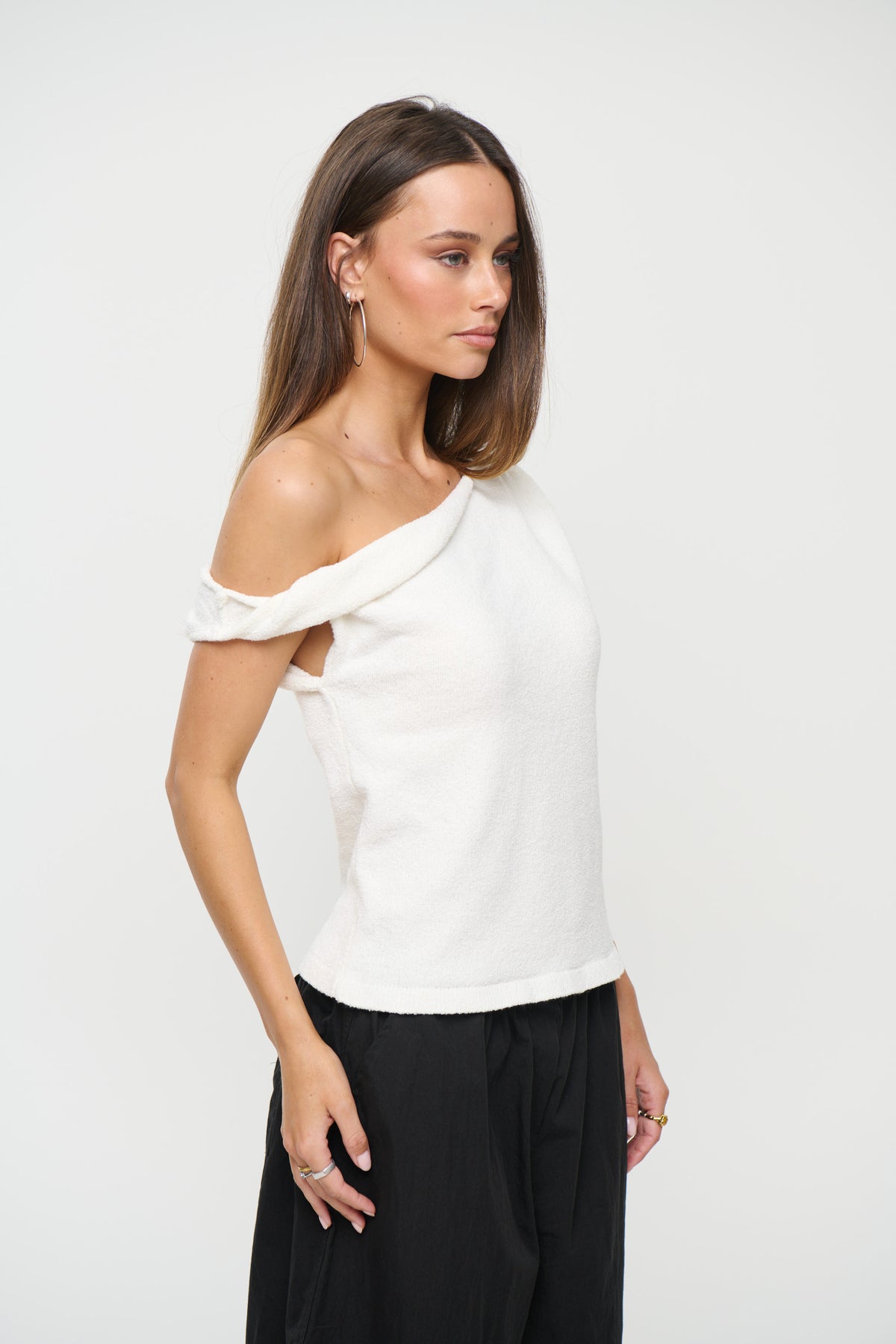 Brooke Knit Tank White
