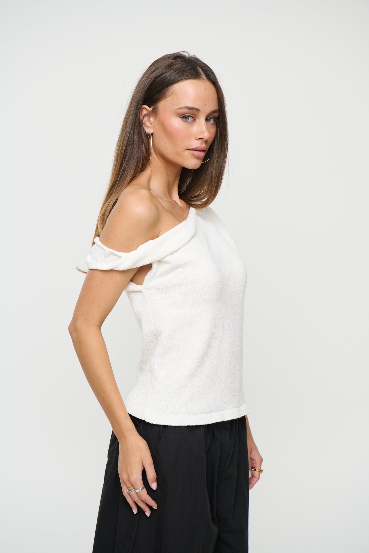 Brooke Knit Tank White