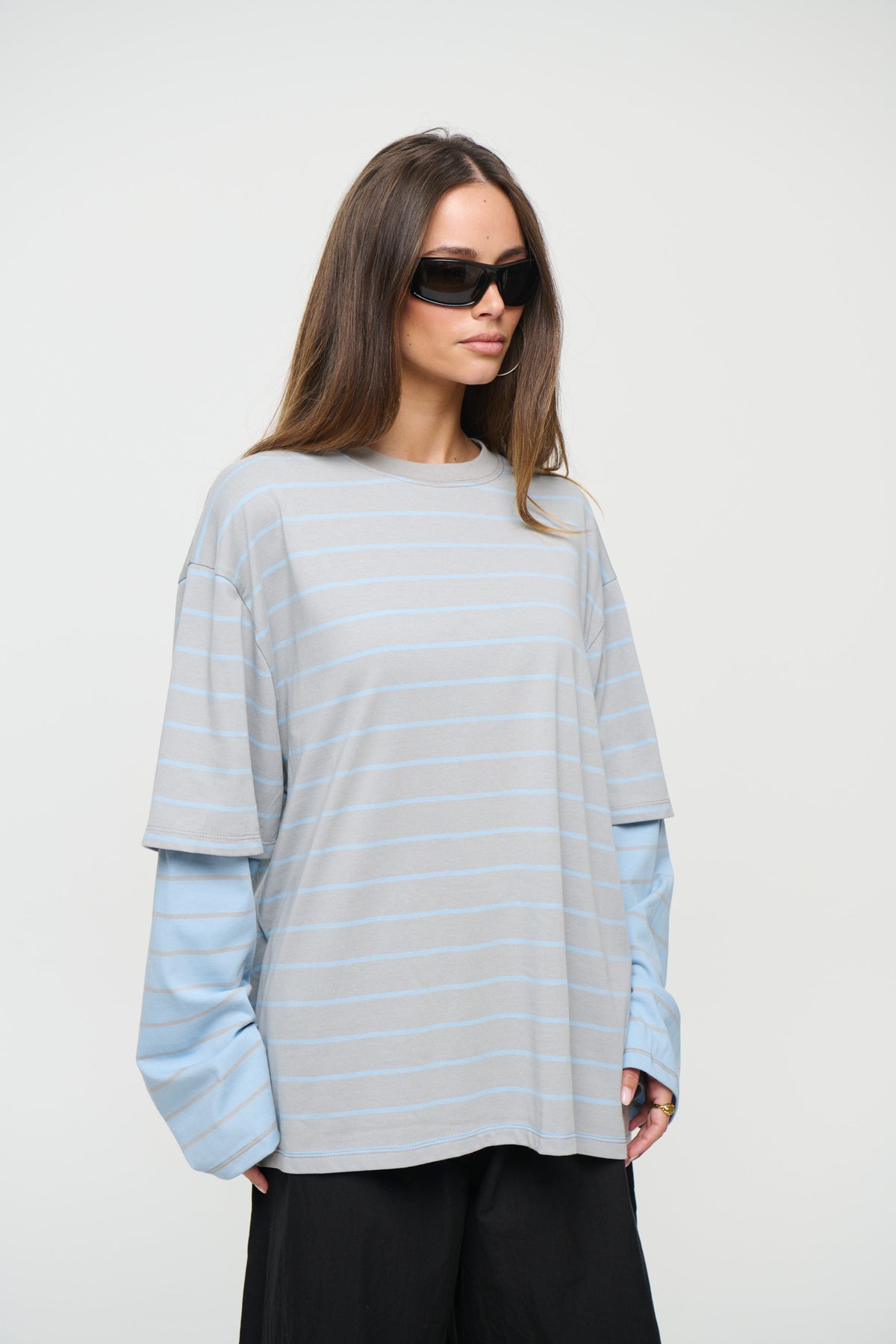 Bottega Shirt Cloudy Sky Stripe
