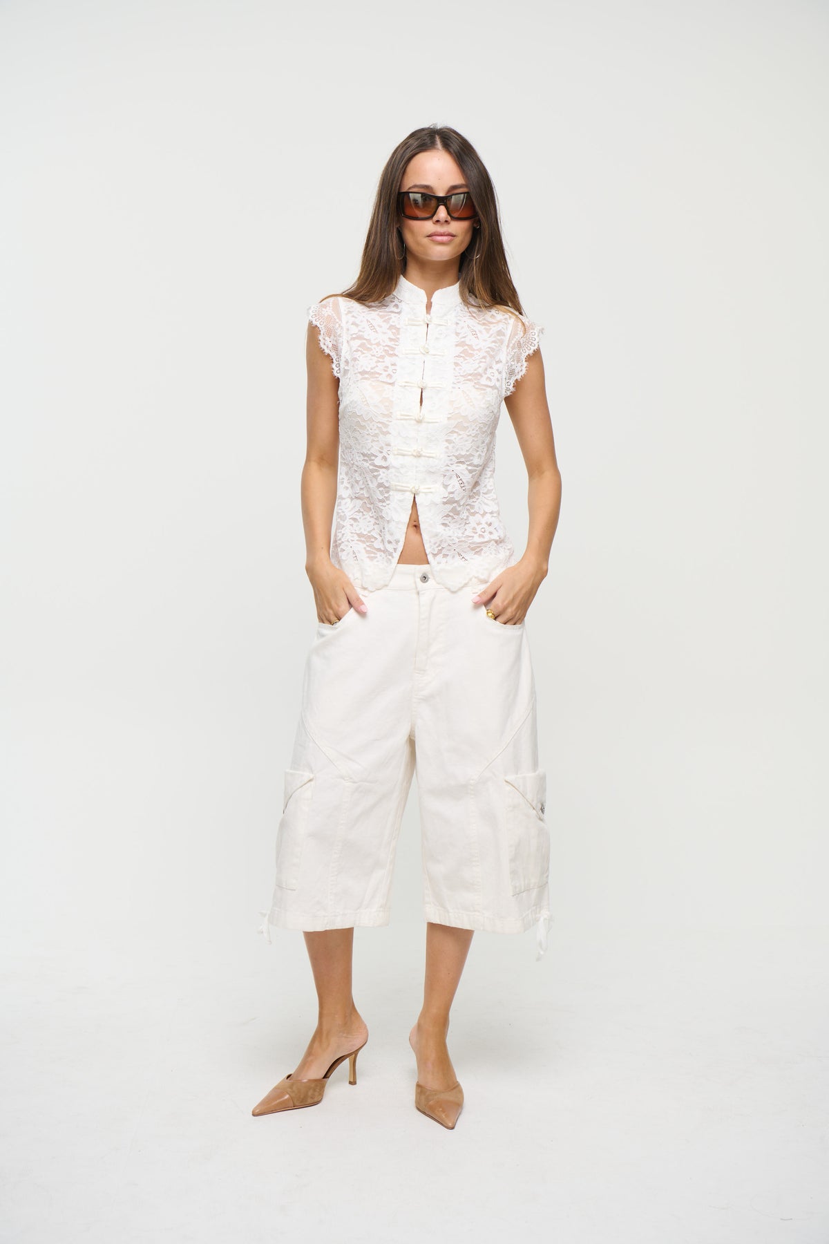 Annie Cargo Short White
