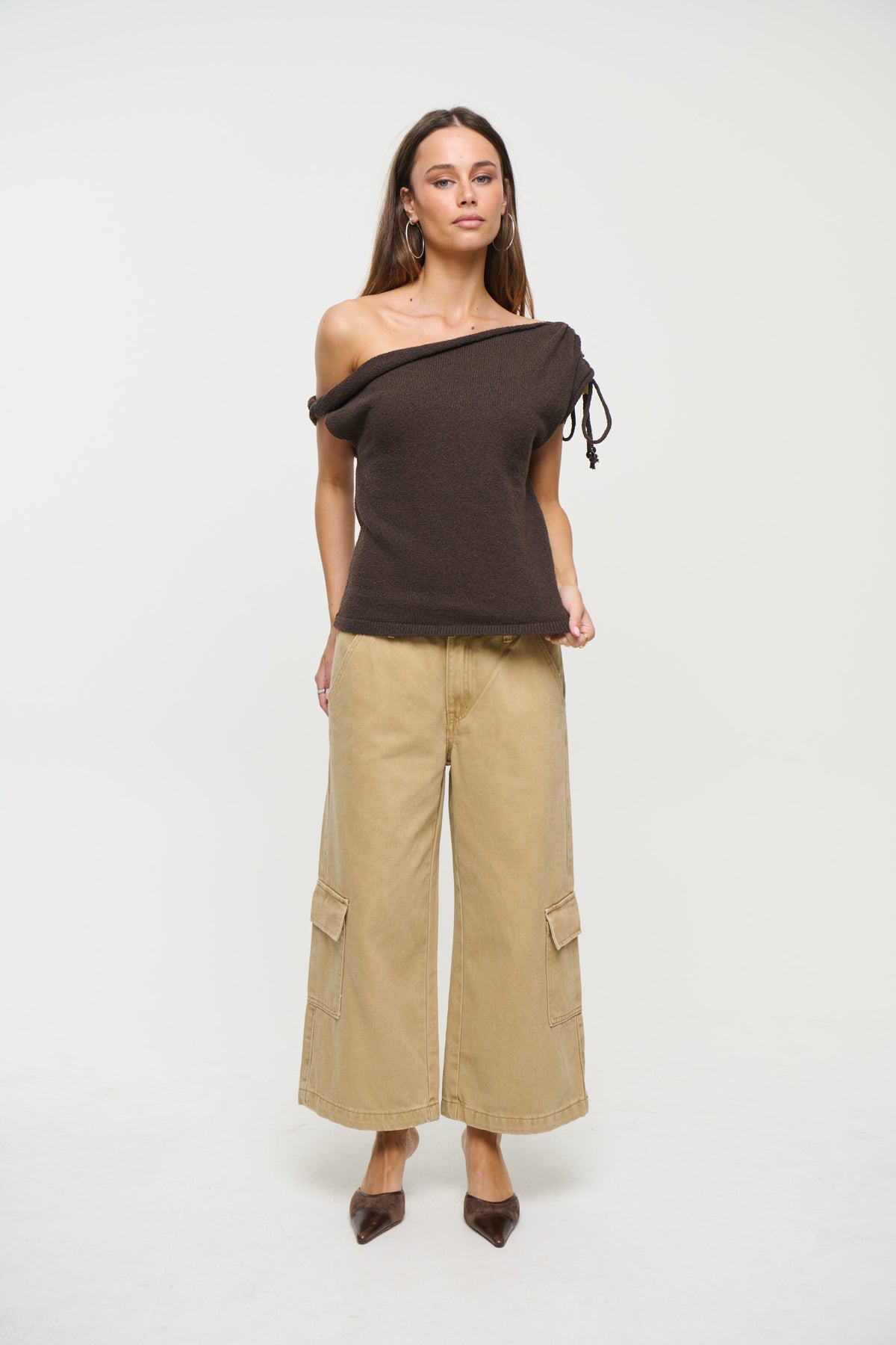 Brooke Knit Tank Choc