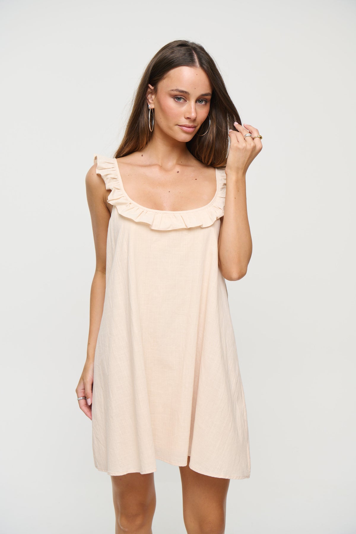 Perla Mini Dress Oat - FINAL SALE